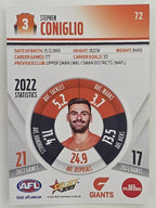 AFL 2023 Footy Stars Parallel Colour Spots #072 Stephen Coniglio GWS Giants