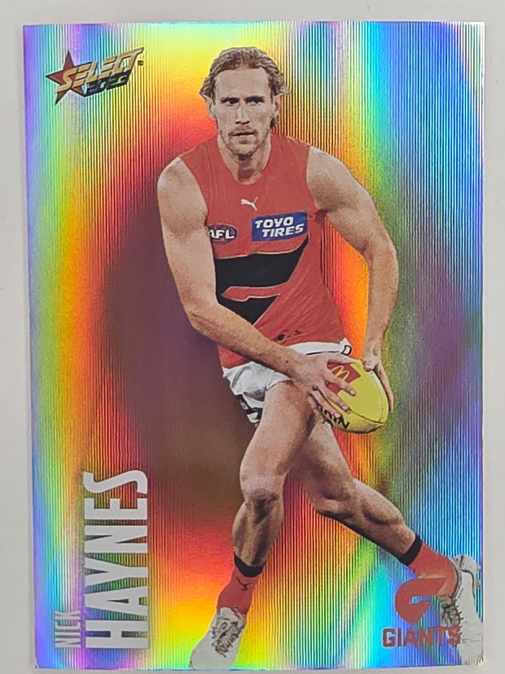 AFL 2023 Footy Stars Parallel Colour Spots #076 Nick Haynes GWS Giants