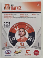 AFL 2023 Footy Stars Parallel Colour Spots #076 Nick Haynes GWS Giants
