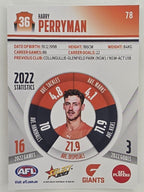 AFL 2023 Footy Stars Parallel Colour Spots #078 Harry Perryman GWS Giants