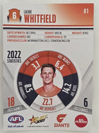 AFL 2023 Footy Stars Parallel Colour Spots #081 Lachie Whitfield GWS Giants