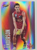 AFL 2023 Footy Stars Parallel Colour Spots #082 Noah Anderson Gold Coast Suns