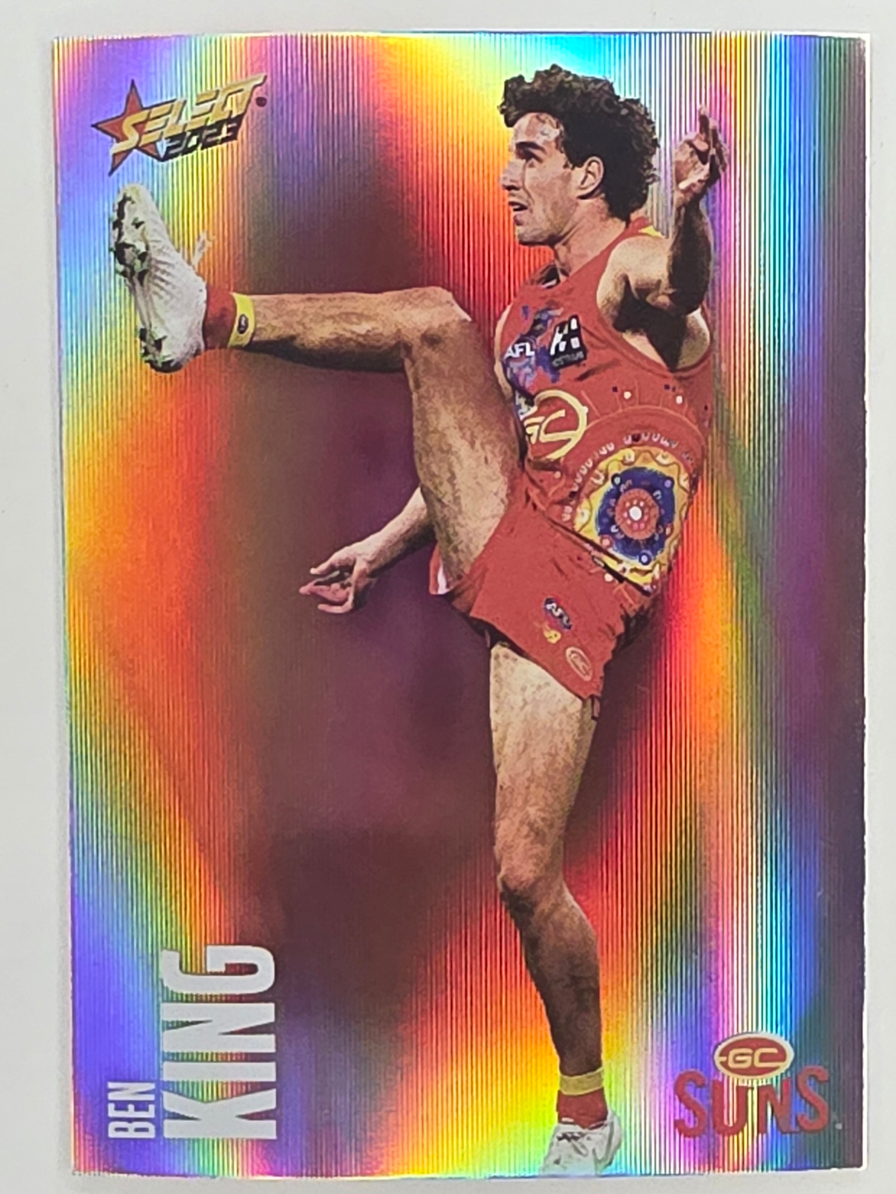 AFL 2023 Footy Stars Parallel Colour Spots #086 Ben King Gold Coast Suns