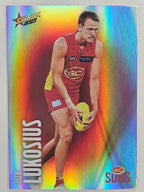AFL 2023 Footy Stars Parallel Colour Spots #087 Jack Lukosius Gold Coast Suns