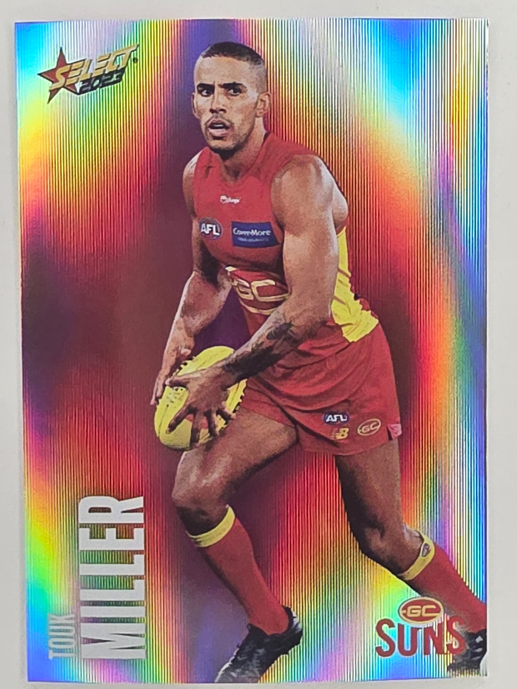 AFL 2023 Footy Stars Parallel Colour Spots #088 Touk Miller Gold Coast Suns