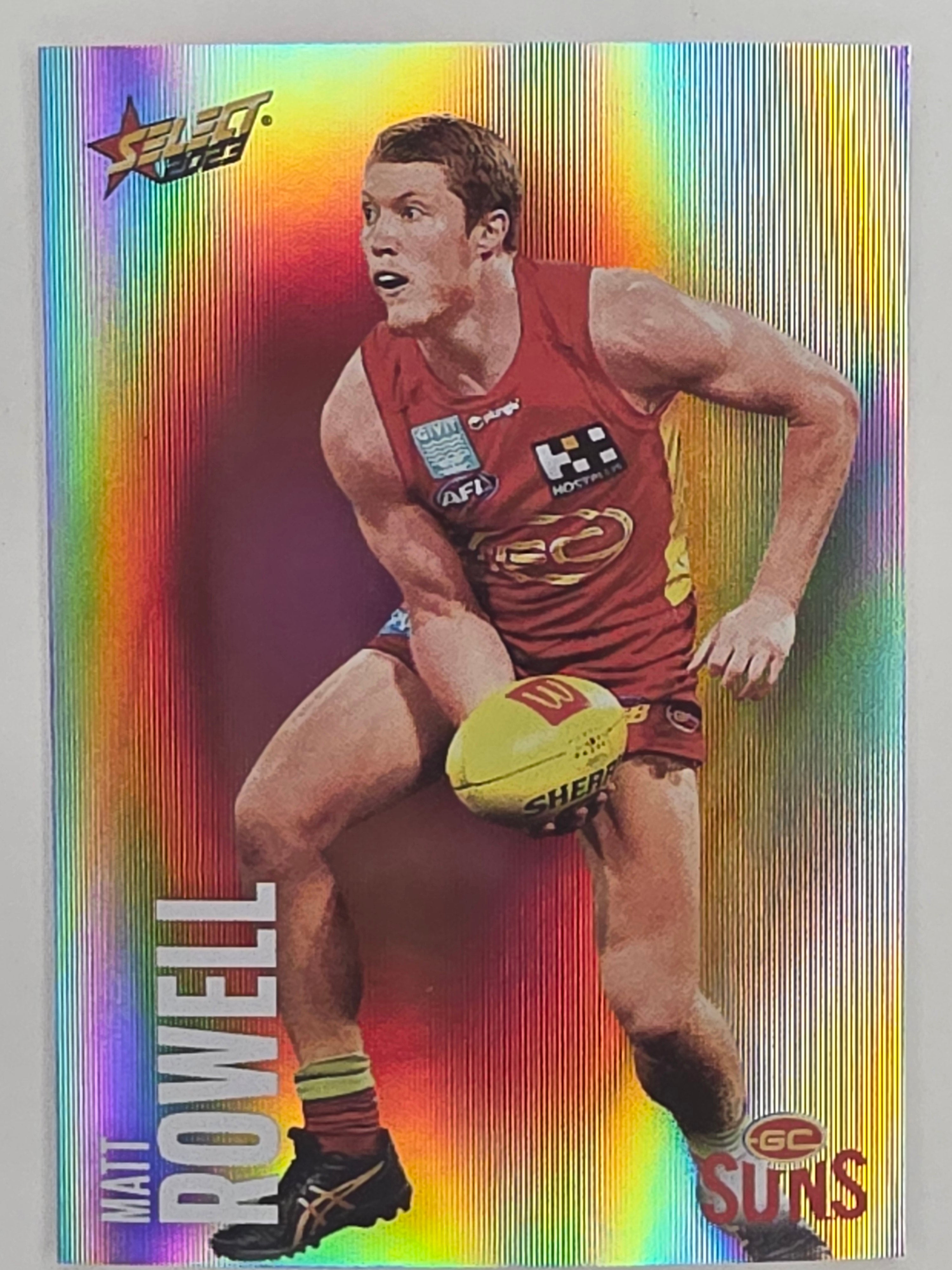 AFL 2023 Footy Stars Parallel Colour Spots #089 Matt Rowell Gold Coast Suns