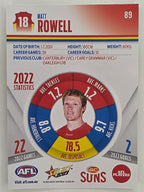 AFL 2023 Footy Stars Parallel Colour Spots #089 Matt Rowell Gold Coast Suns