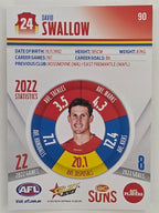 AFL 2023 Footy Stars Parallel Colour Spots #090 David Swallow Gold Coast Suns