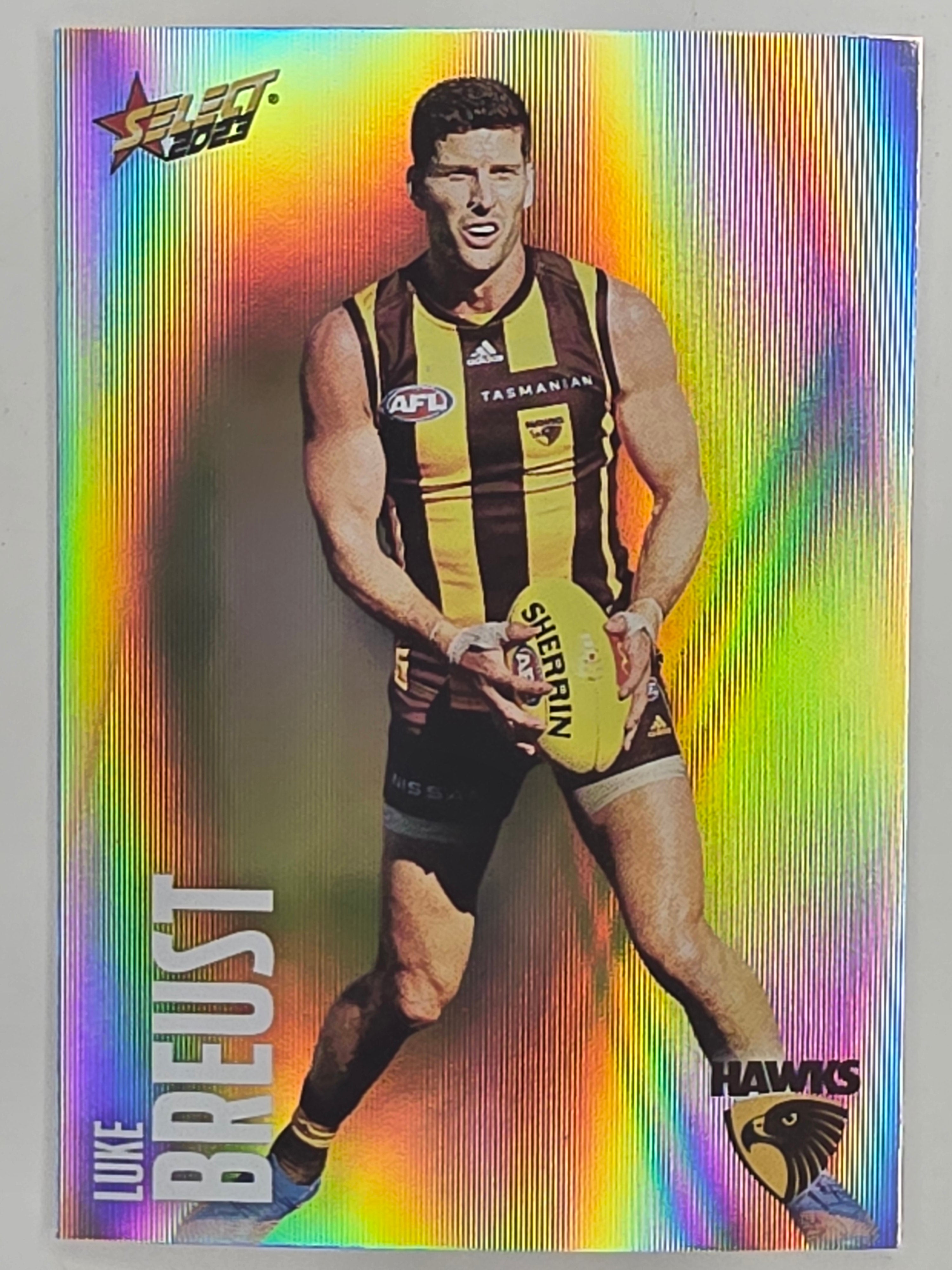AFL 2023 Footy Stars Parallel Colour Spots #092 Luke Breust Hawthorn Hawks