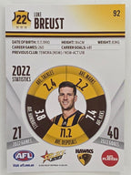 AFL 2023 Footy Stars Parallel Colour Spots #092 Luke Breust Hawthorn Hawks