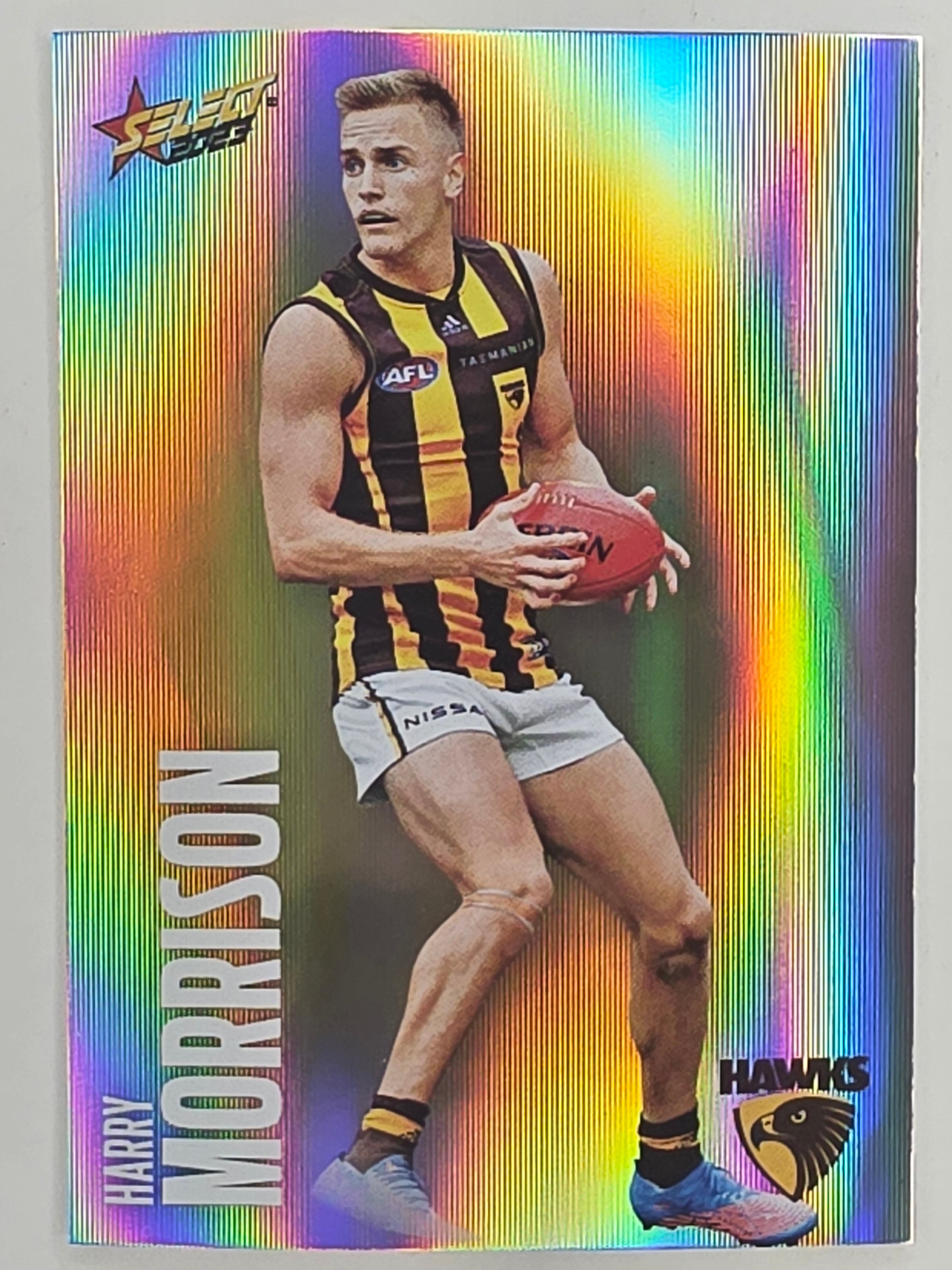 AFL 2023 Footy Stars Parallel Colour Spots #097 Harry Morrison Hawthorn Hawks