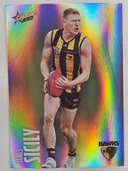 AFL 2023 Footy Stars Parallel Colour Spots #099 James Sicily Hawthorn Hawks