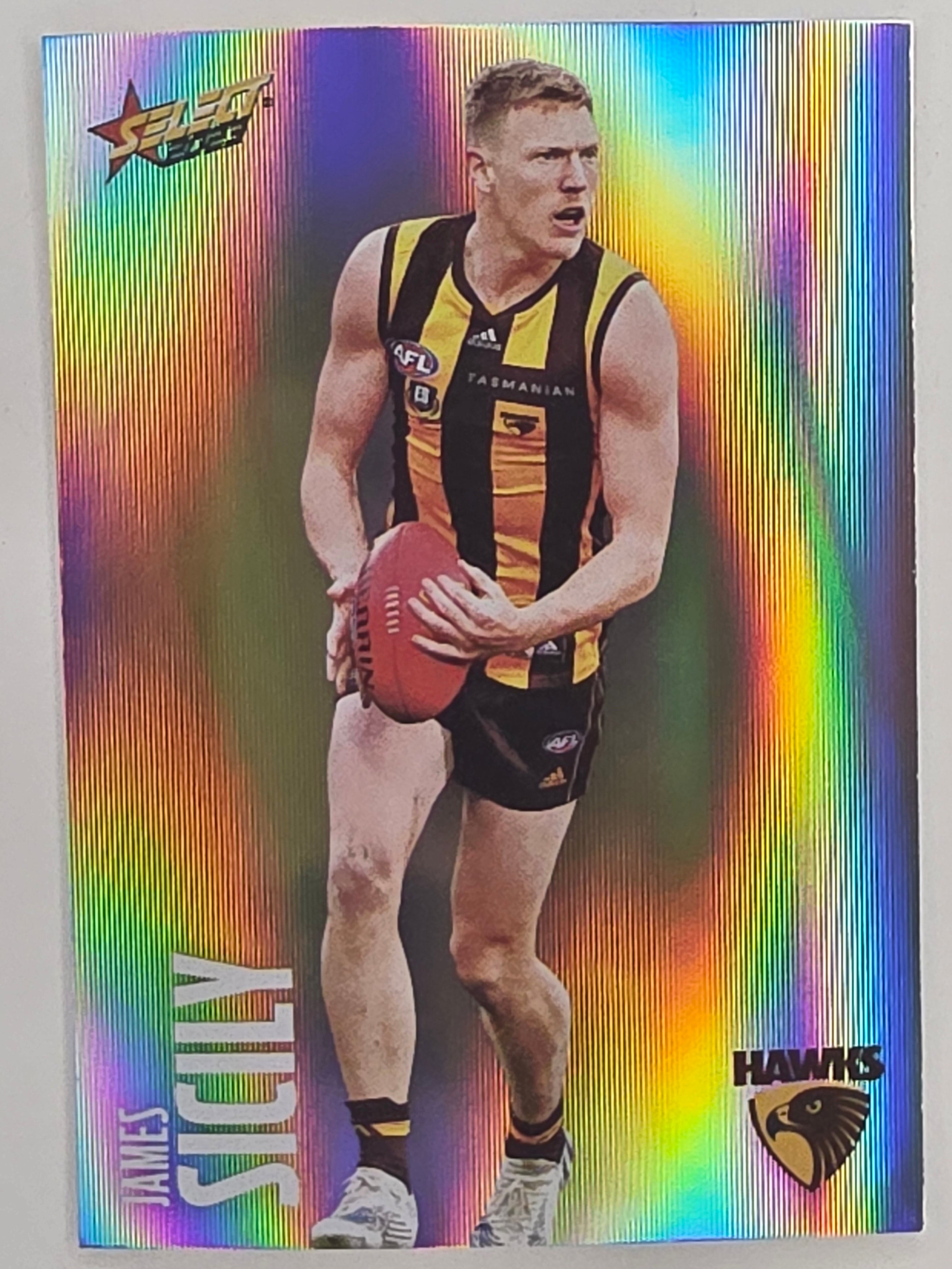 AFL 2023 Footy Stars Parallel Colour Spots #099 James Sicily Hawthorn Hawks