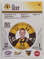 AFL 2023 Footy Stars Parallel Colour Spots #099 James Sicily Hawthorn Hawks