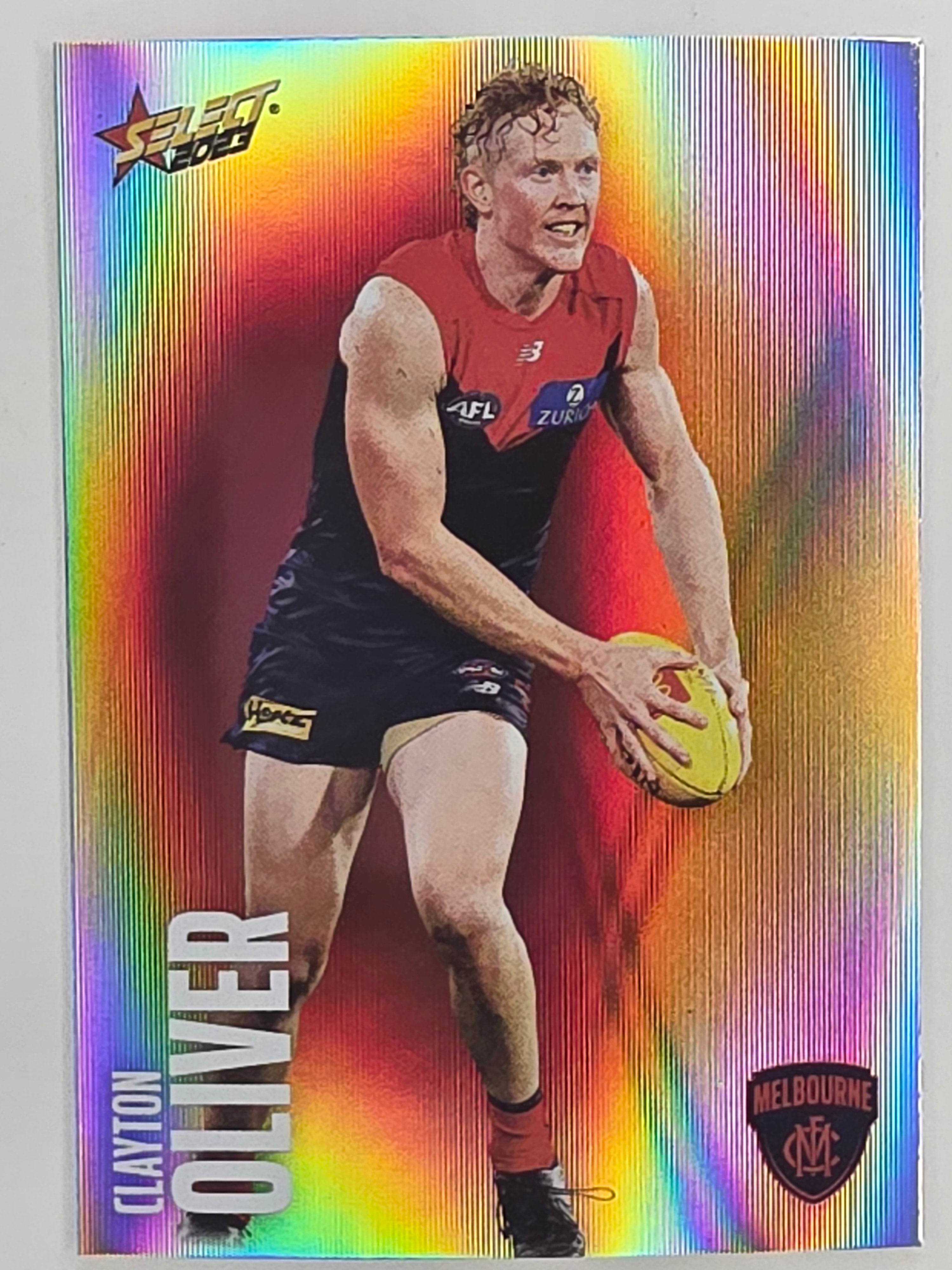 AFL 2023 Footy Stars Parallel Colour Spots #107 Clayton Oliver Melbourne Demons