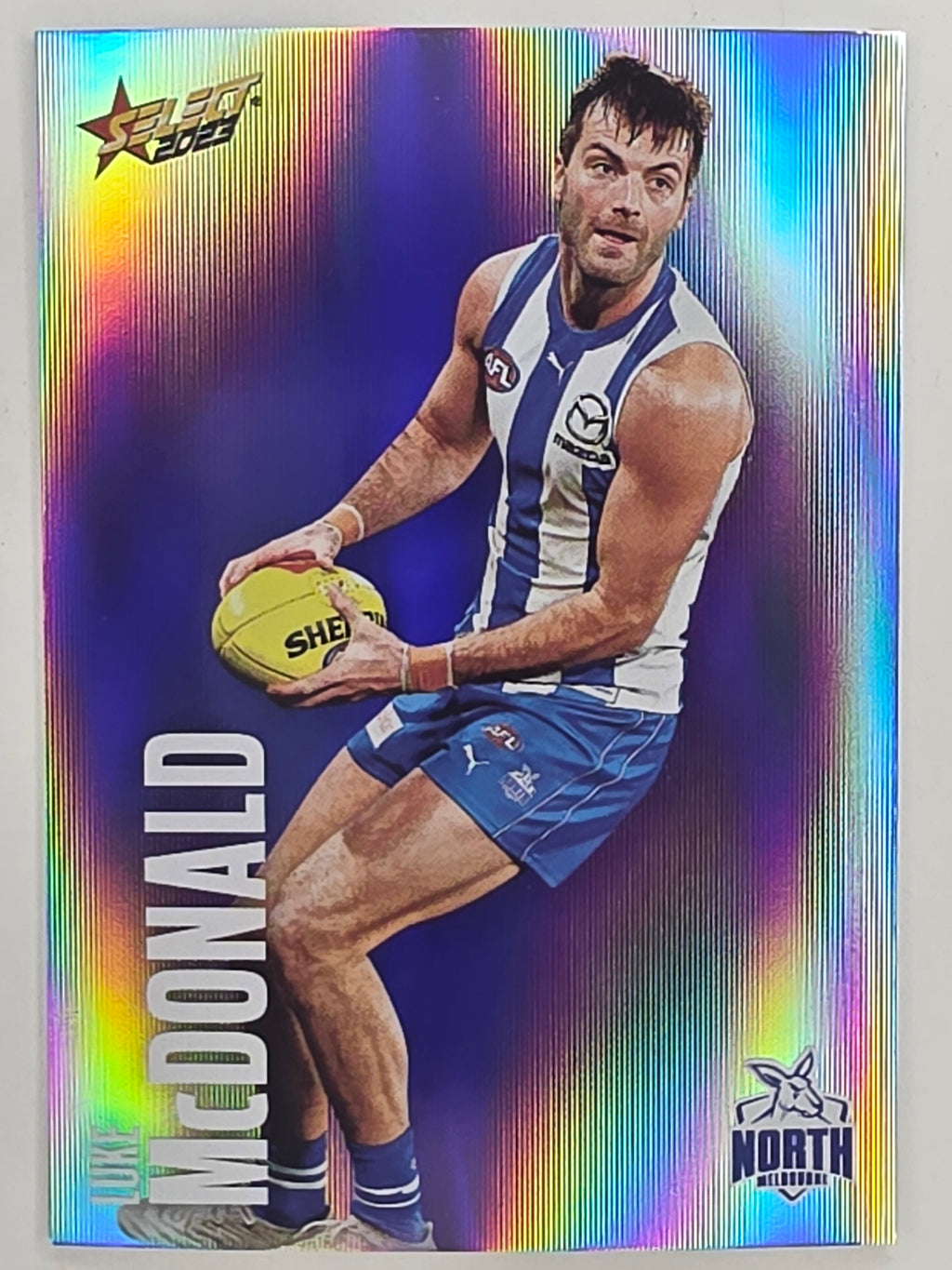 AFL 2023 Footy Stars Parallel Colour Spots #116 Luke McDonald North Melbourne Kangaroos