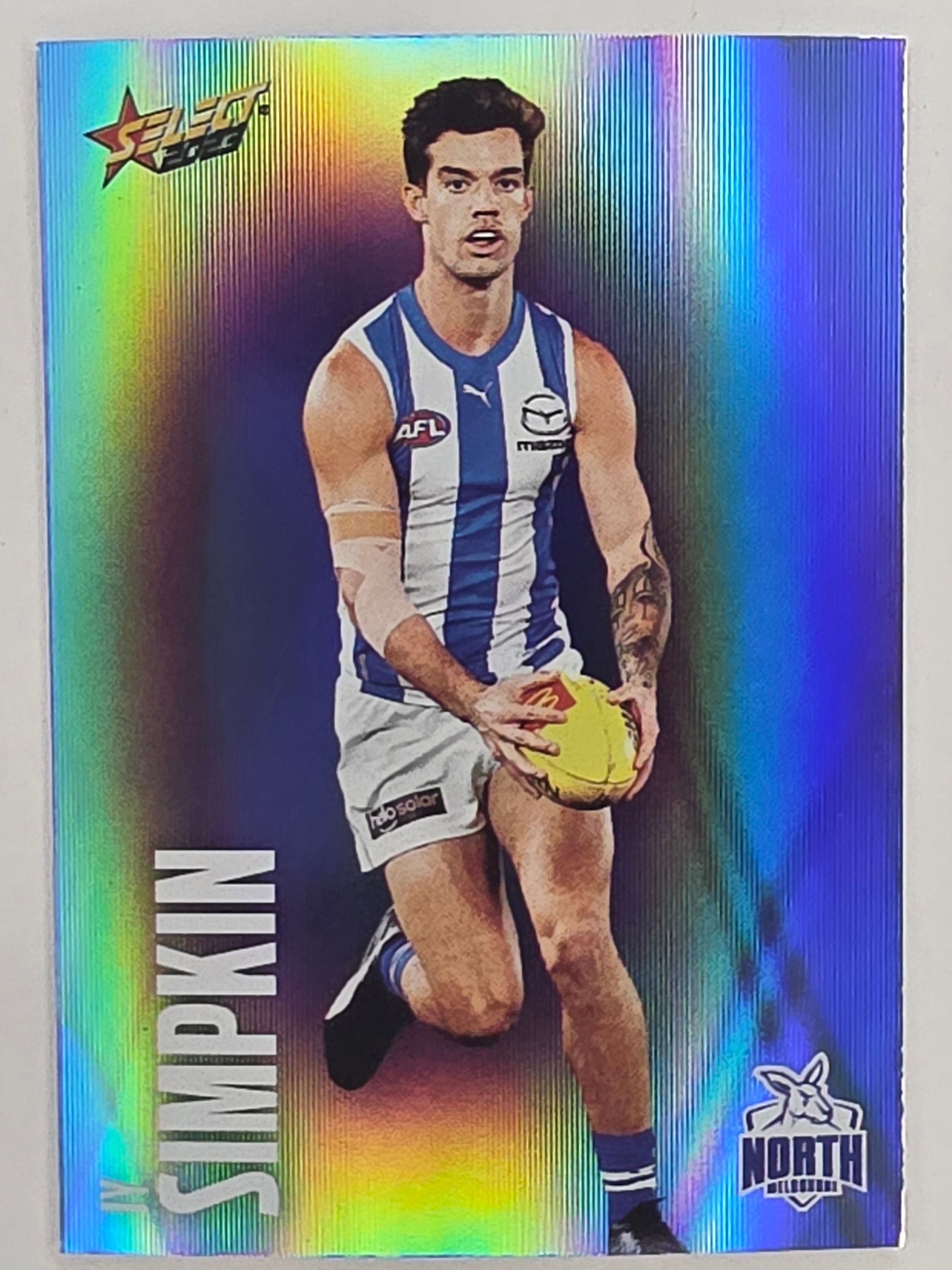 AFL 2023 Footy Stars Parallel Colour Spots #119 Jy Simpkin North Melbourne Kangaroos