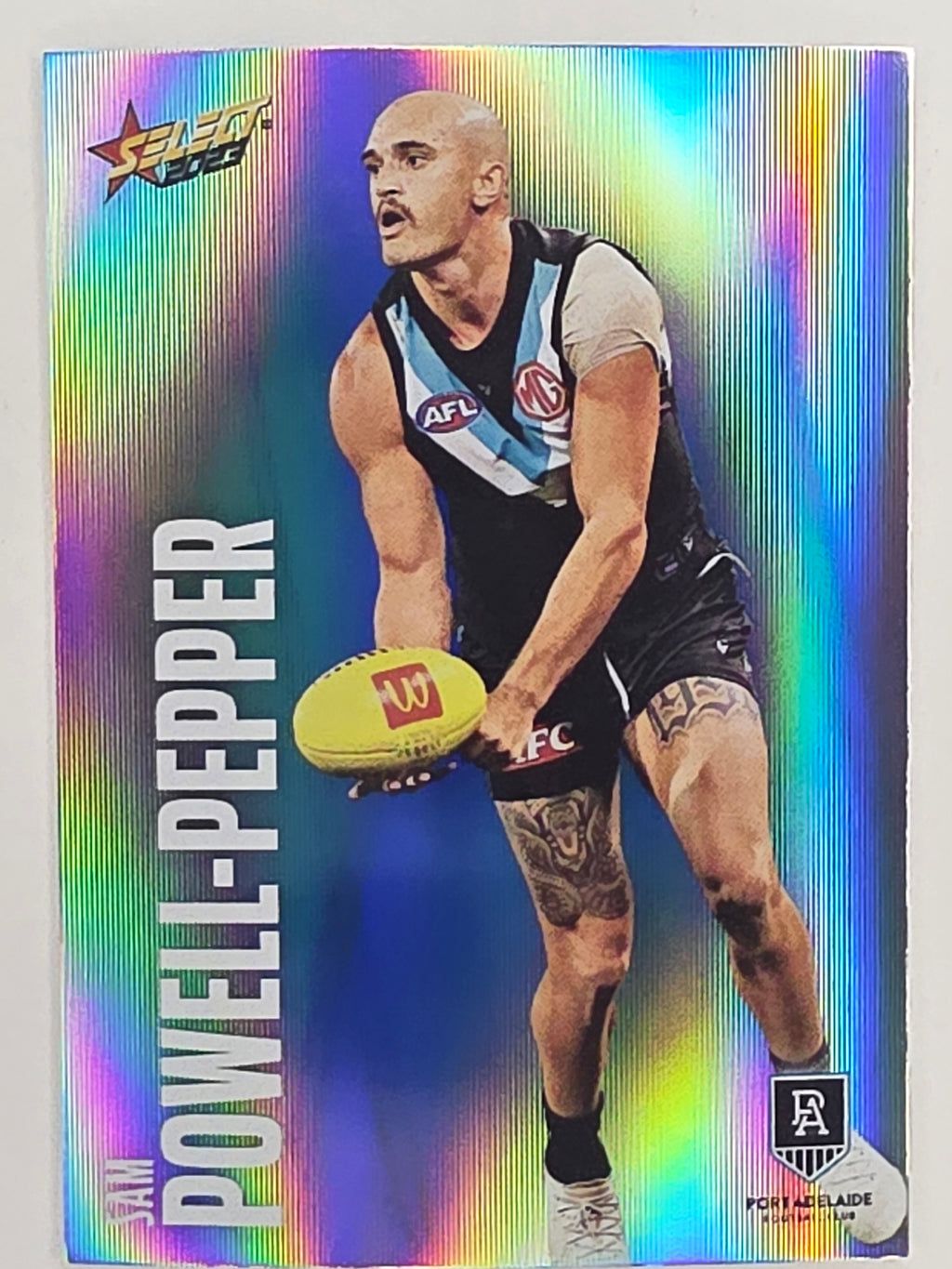 AFL 2023 Footy Stars Parallel Colour Spots #129 Sam Powell-Pepper Port Adelaide Power