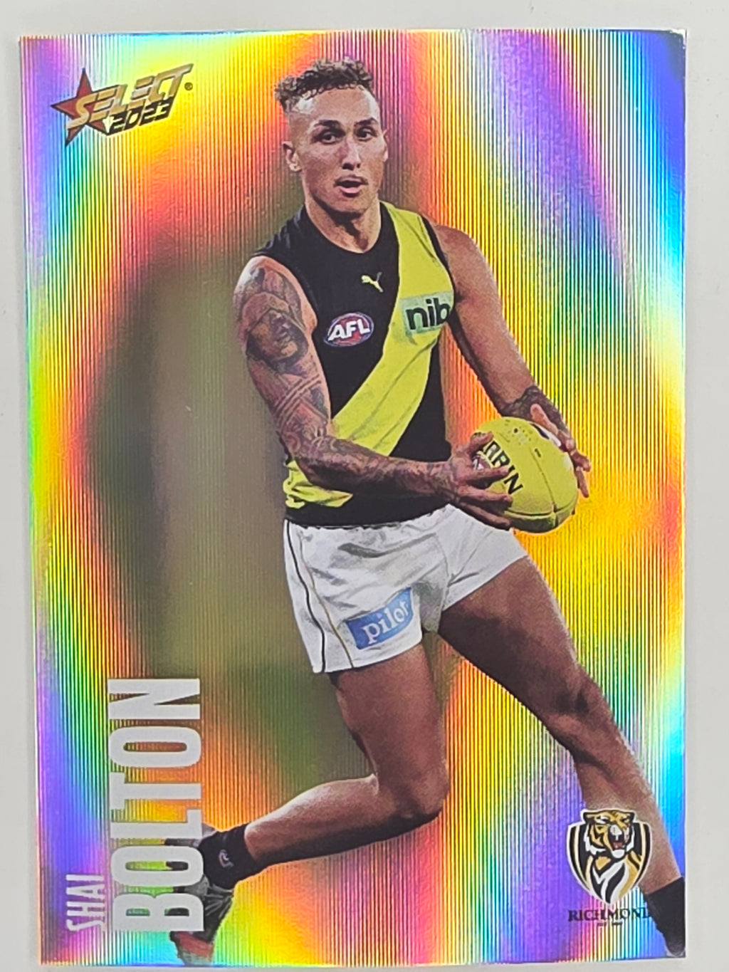 AFL 2023 Footy Stars Parallel Colour Spots #132 Shai Bolton Richmond Tigers