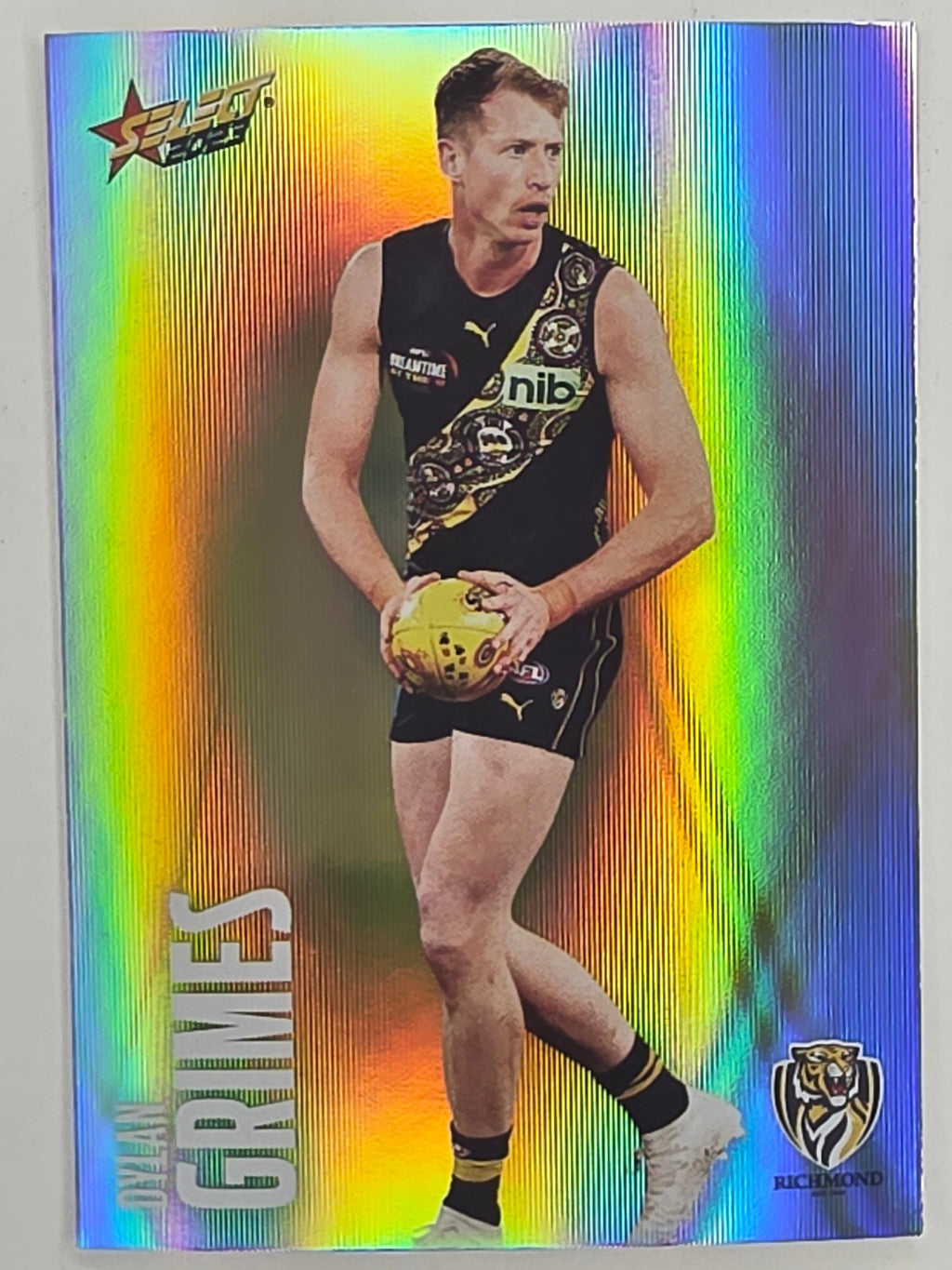 AFL 2023 Footy Stars Parallel Colour Spots #134 Dylan Grimes Richmond Tigers