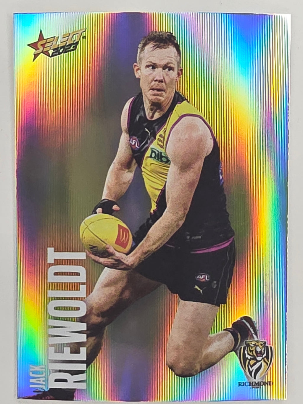 AFL 2023 Footy Stars Parallel Colour Spots #139 Jack Riewoldt Richmond Tigers