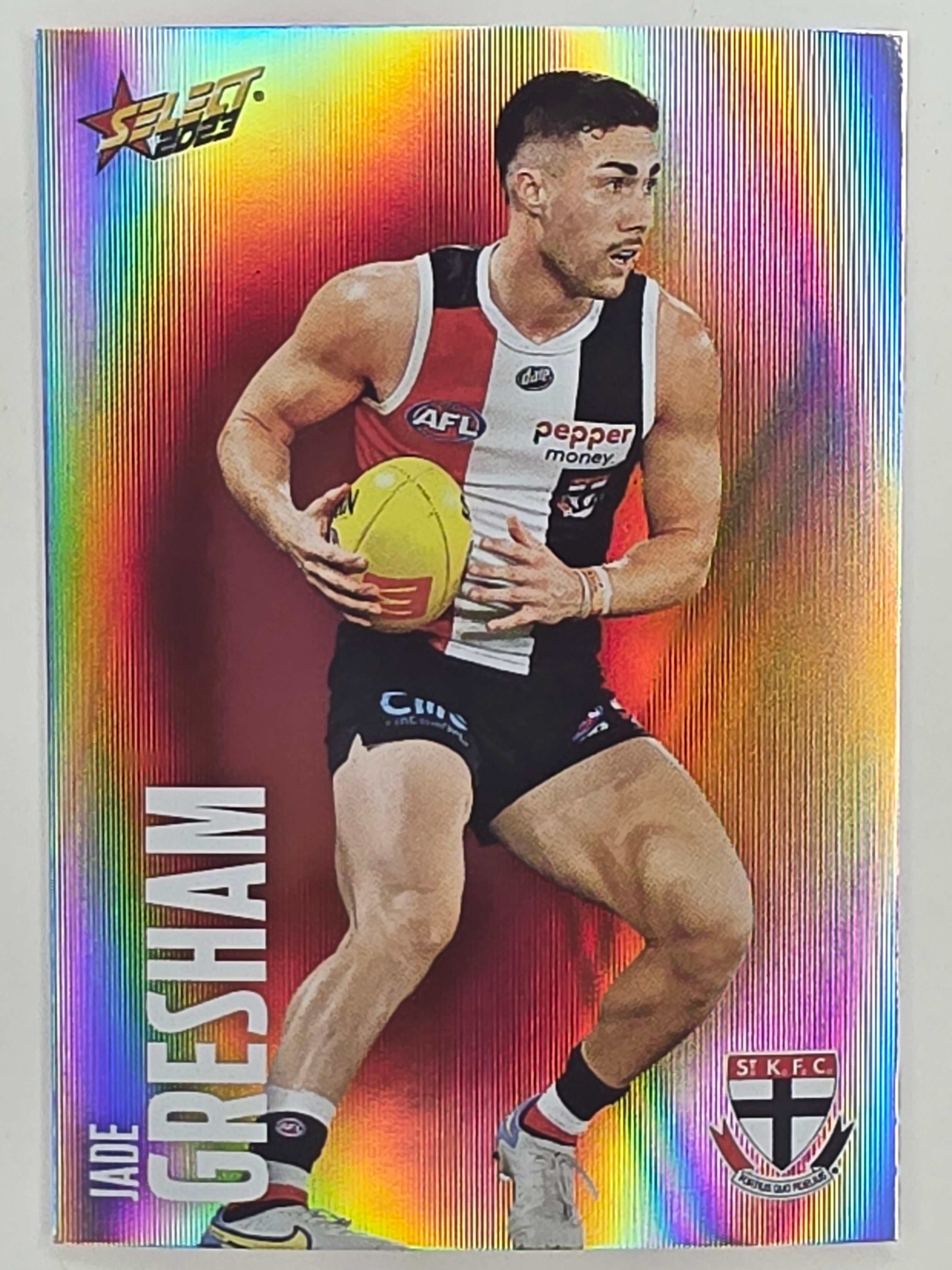 AFL 2023 Footy Stars Parallel Colour Spots #143 Jade Gresham St Kilda Saints