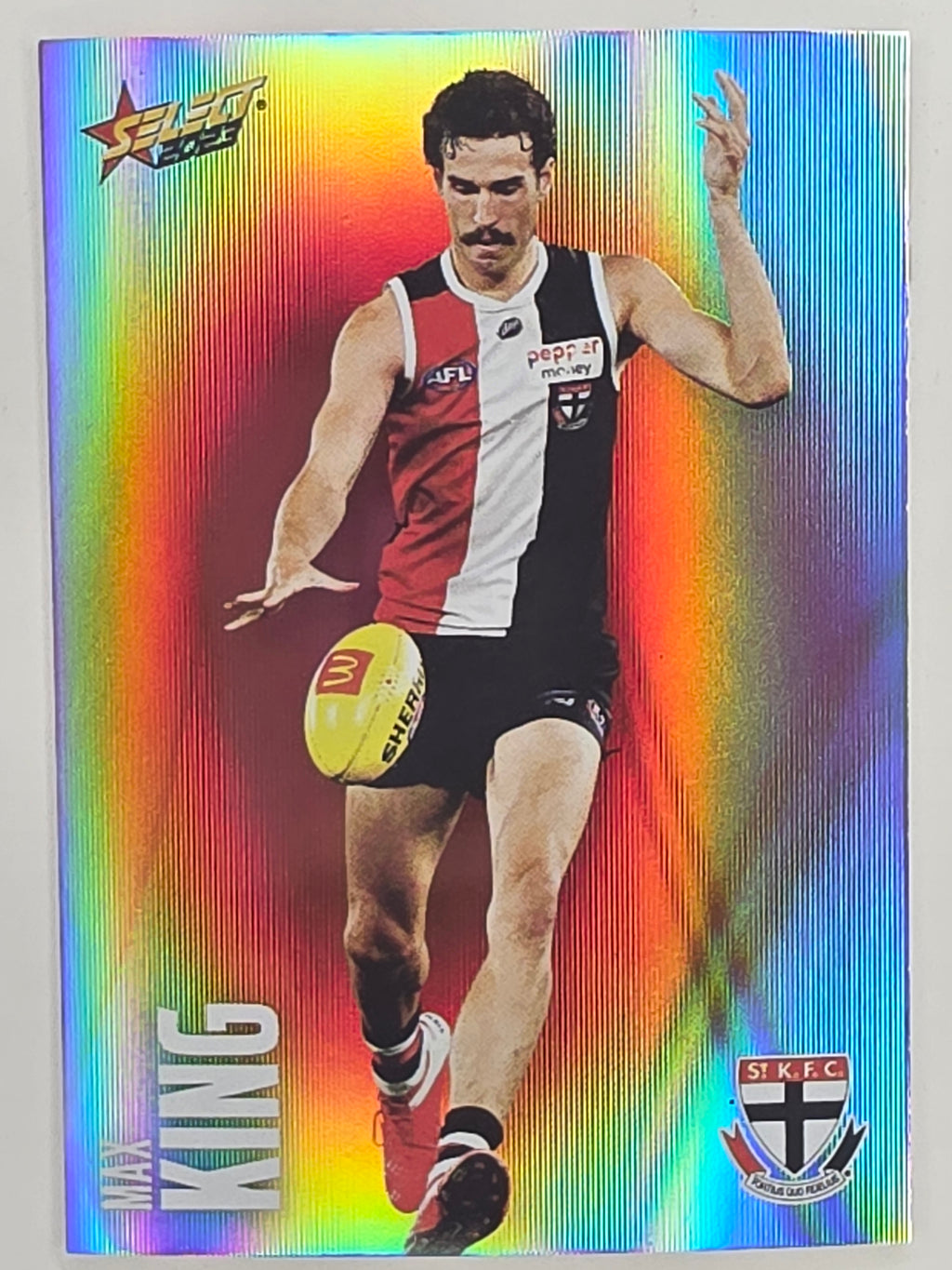 AFL 2023 Footy Stars Parallel Colour Spots #145 Max King St Kilda Saints