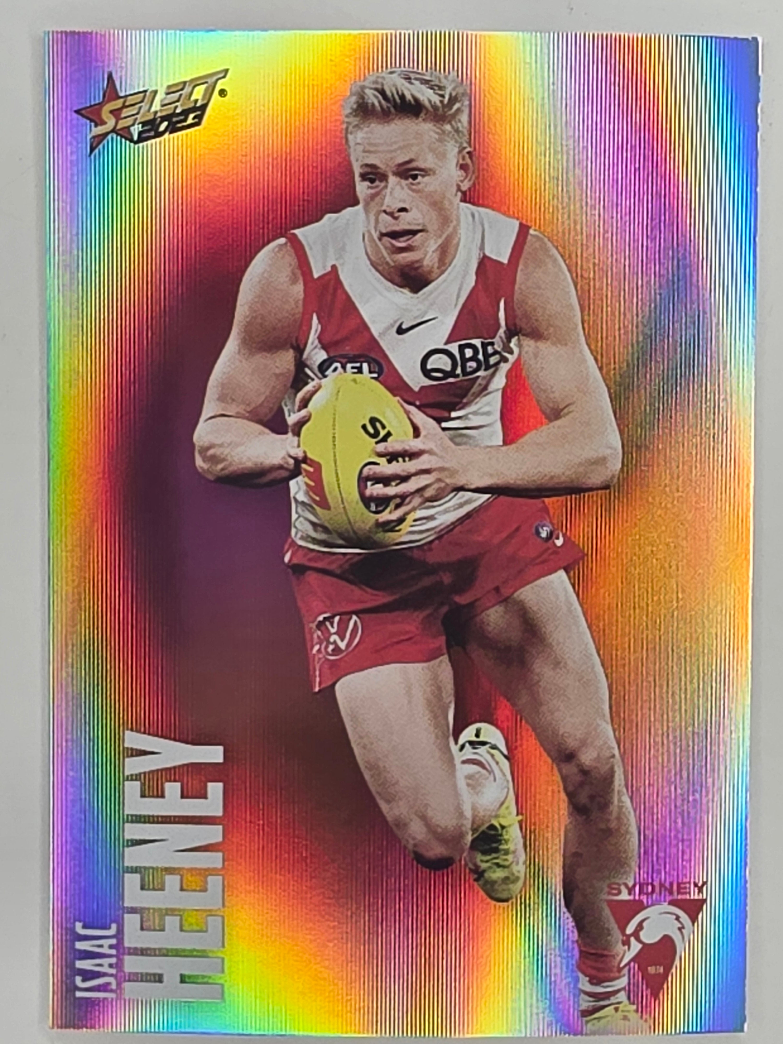 AFL 2023 Footy Stars Parallel Colour Spots #155 Isaac Heeney Sydney Swans