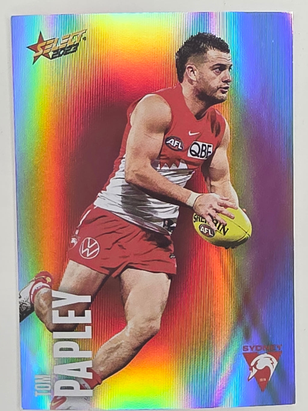 AFL 2023 Footy Stars Parallel Colour Spots #158 Tom Papley Sydney Swans