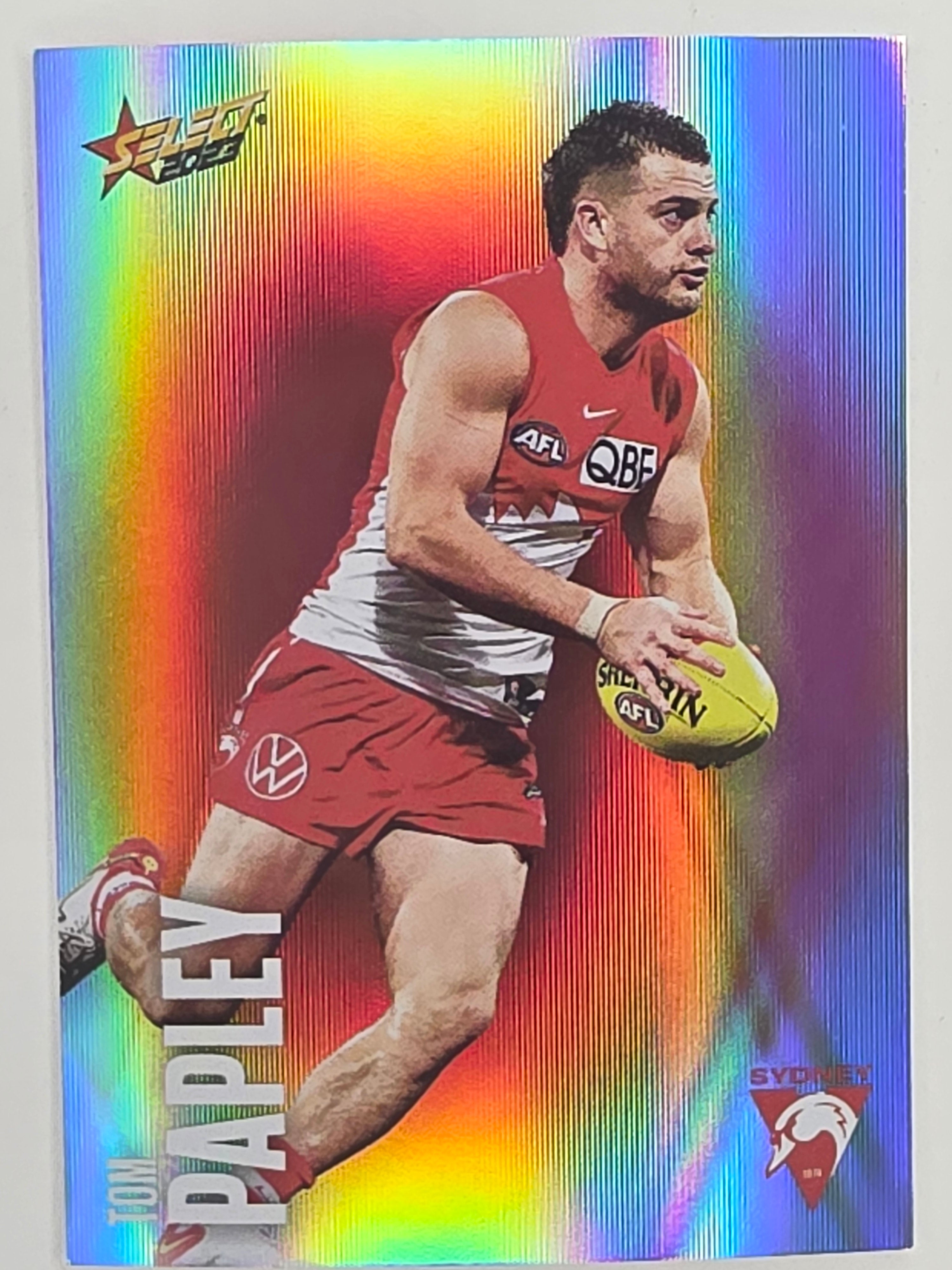 AFL 2023 Footy Stars Parallel Colour Spots #158 Tom Papley Sydney Swans