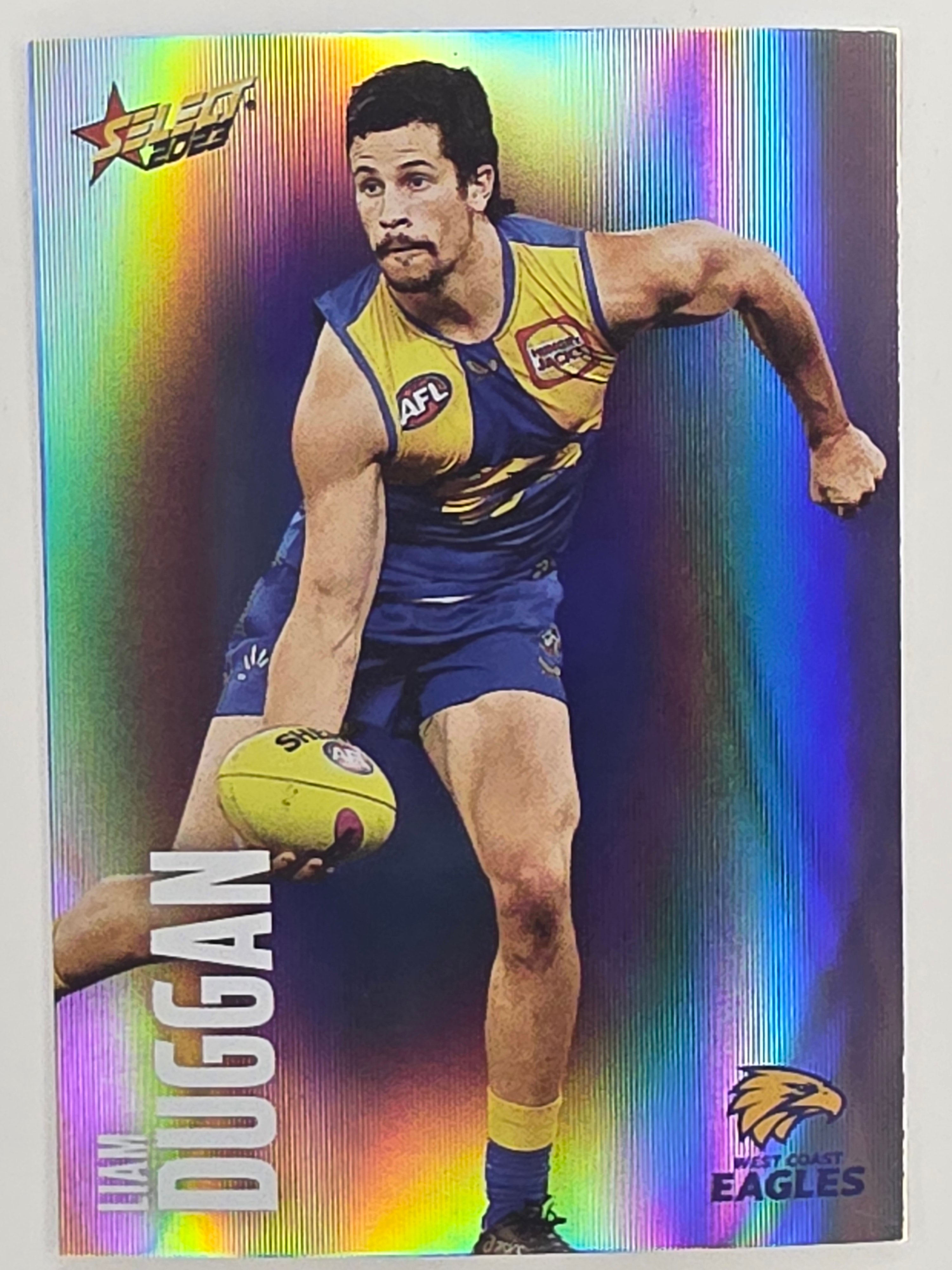 AFL 2023 Footy Stars Parallel Colour Spots #163 Liam Duggan West Coast Eagles