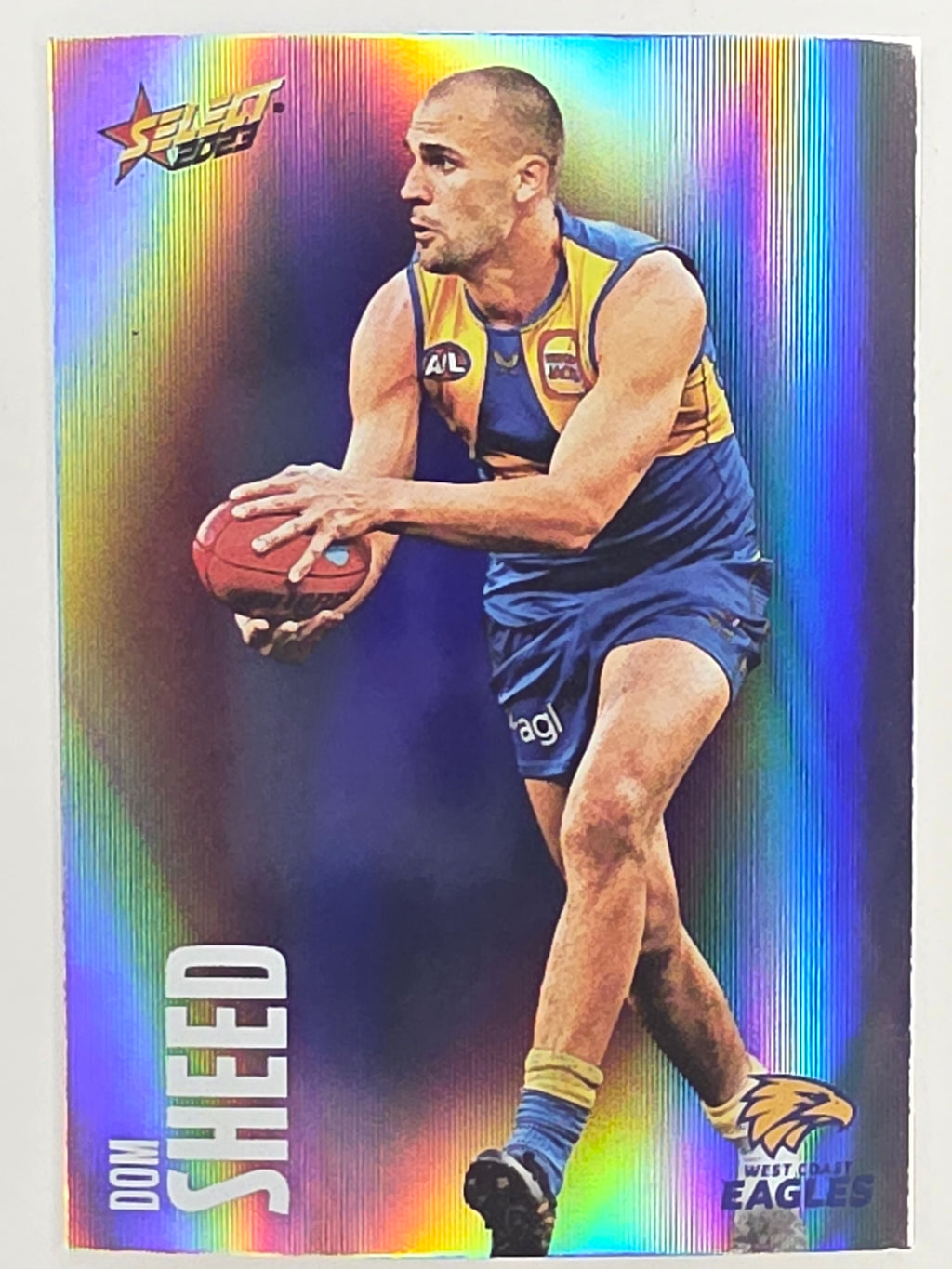 AFL 2023 Footy Stars Parallel Colour Spots #170 Dom Sheed West Coast Eagles