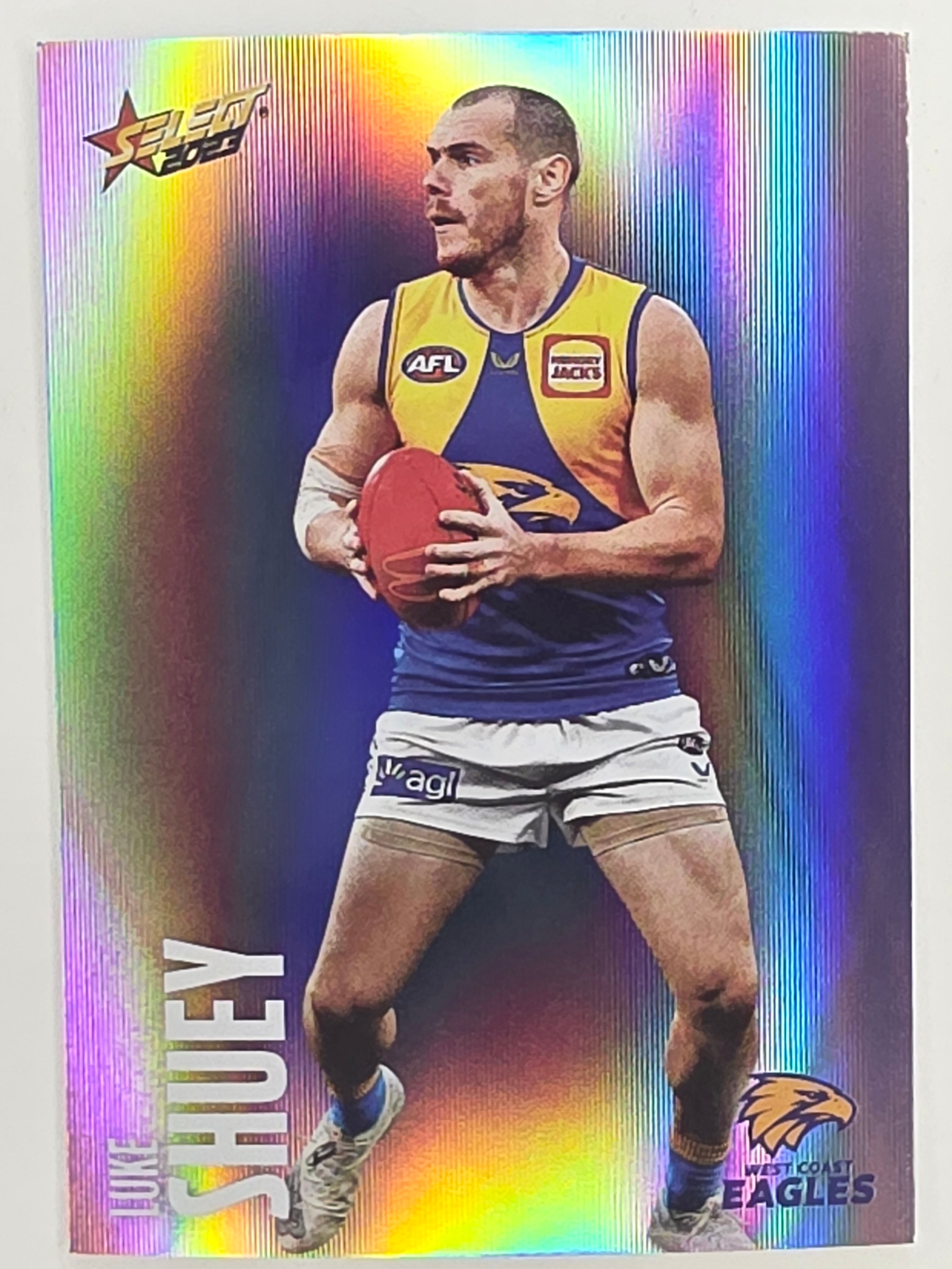 AFL 2023 Footy Stars Parallel Colour Spots #171 Luke Shuey West Coast Eagles