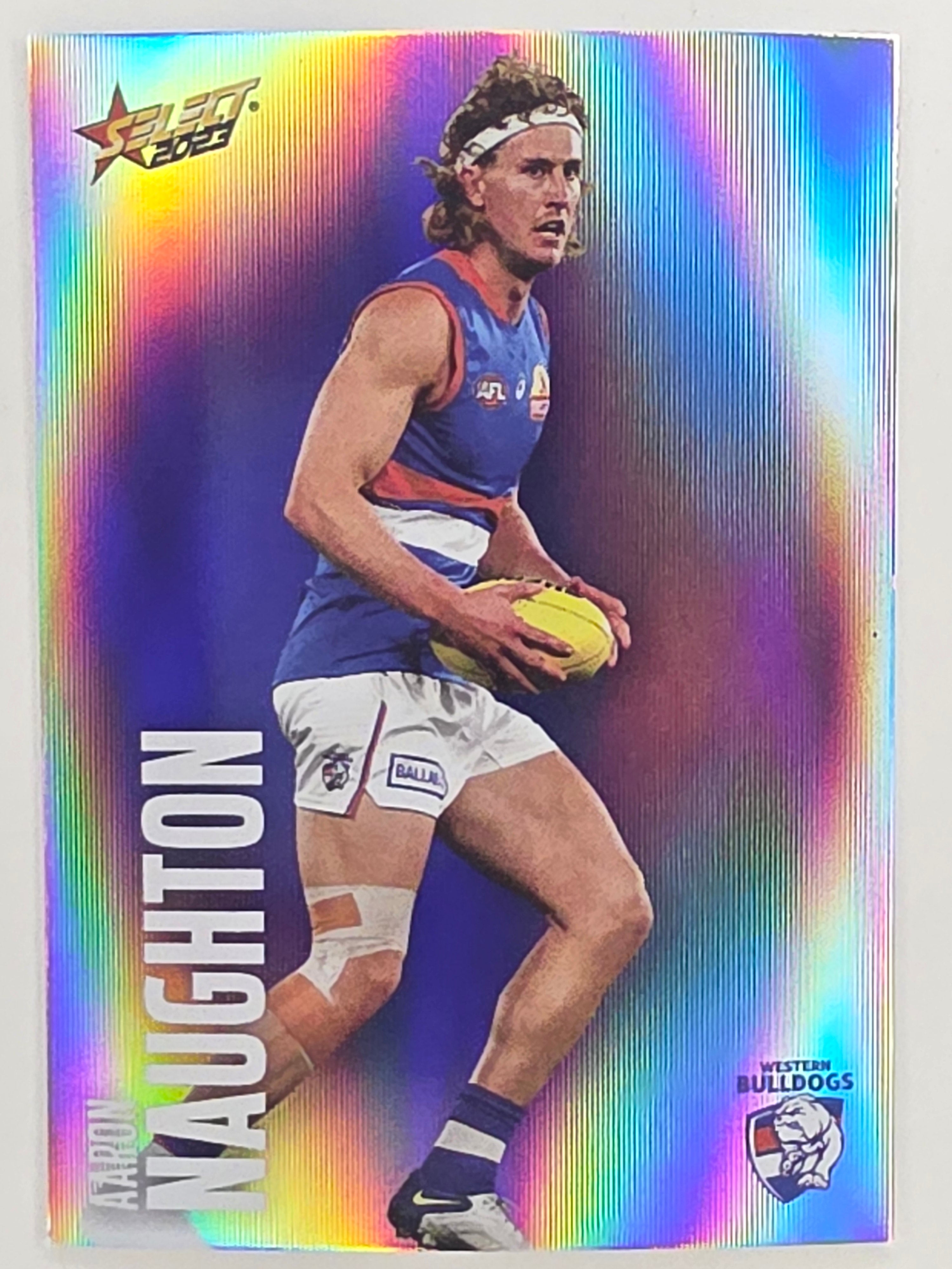 AFL 2023 Footy Stars Parallel Colour Spots #178 Aaron Naughton Western Bulldogs
