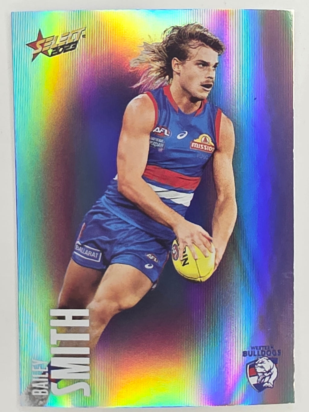 AFL 2023 Footy Stars Parallel Colour Spots #179 Bailey Smith Western Bulldogs