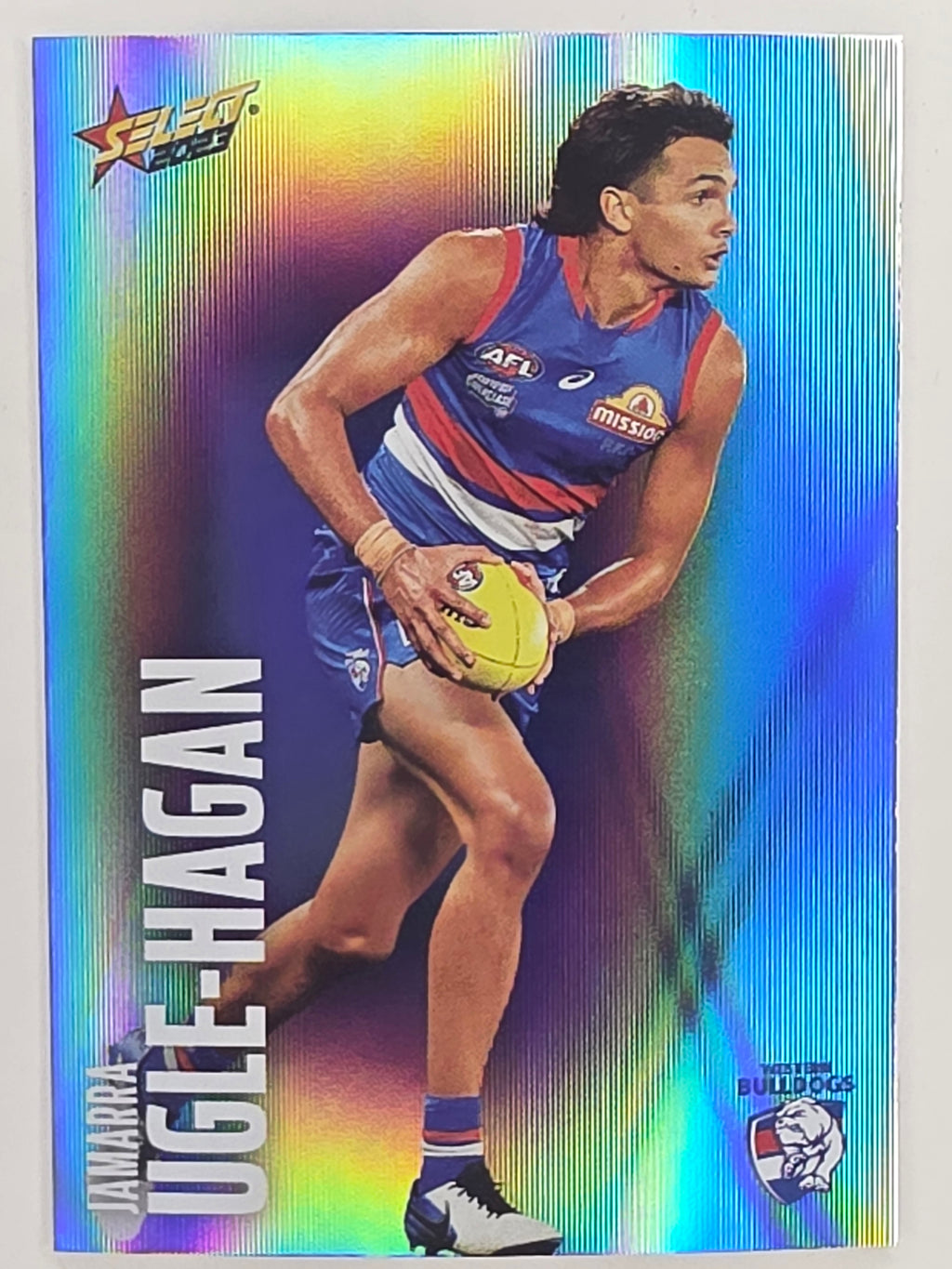 AFL 2023 Footy Stars Parallel Colour Spots #181 Jamarra Ugle-Hagan Western Bulldogs