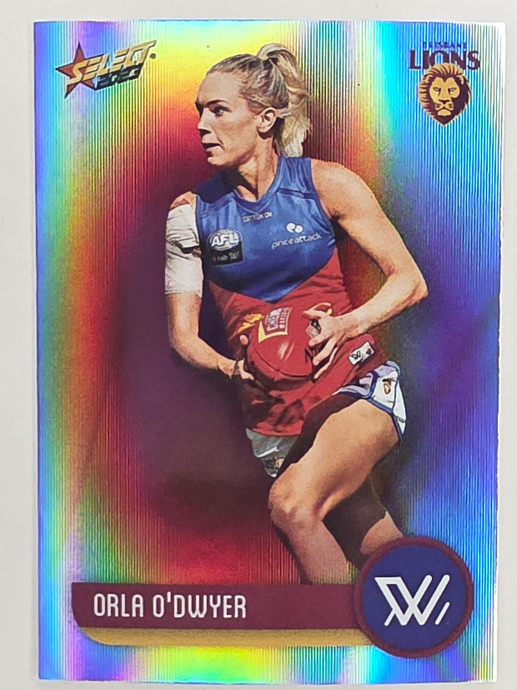 AFL 2023 Footy Stars Parallel Colour Spots #187 Orla O'Dwyer Brisbane Lions AFLW