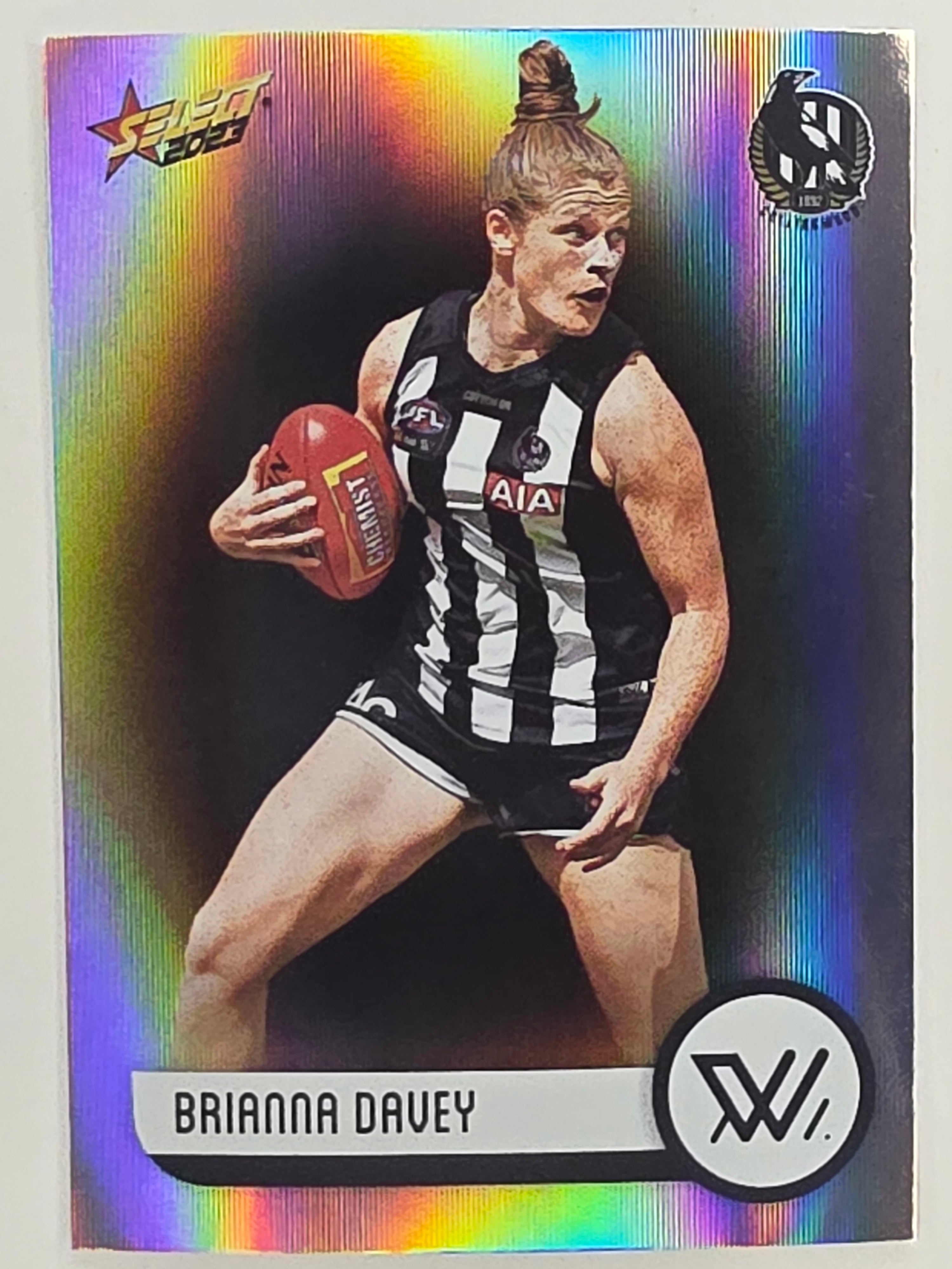 AFL 2023 Footy Stars Parallel Colour Spots #192 Brianna Davey Collingwood Magpies AFLW