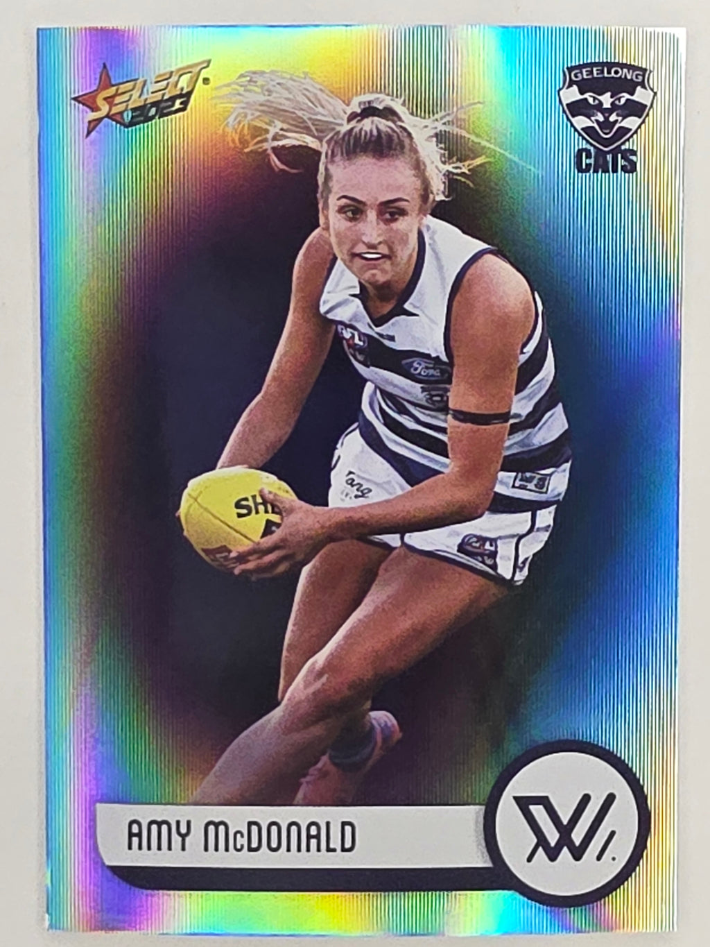 AFL 2023 Footy Stars Parallel Colour Spots #200 Amy McDonald Geelong Cats AFLW
