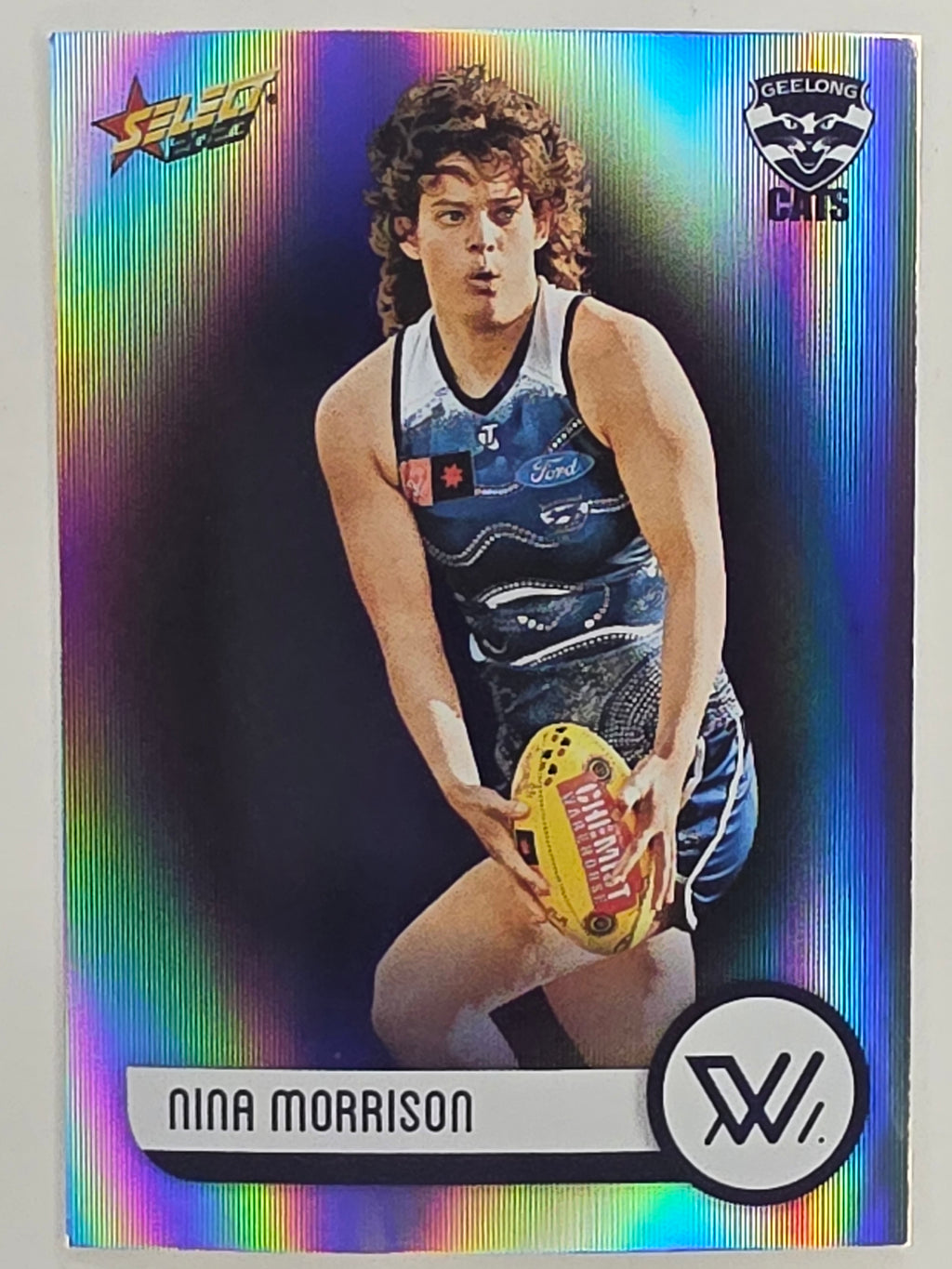 AFL 2023 Footy Stars Parallel Colour Spots #201 Nina Morrison Geelong Cats AFLW