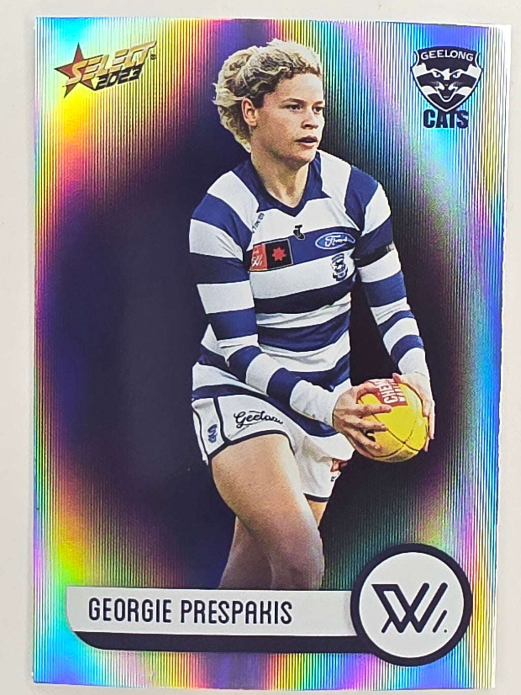 AFL 2023 Footy Stars Parallel Colour Spots #202 Georgie Prespakis Geelong Cats AFLW