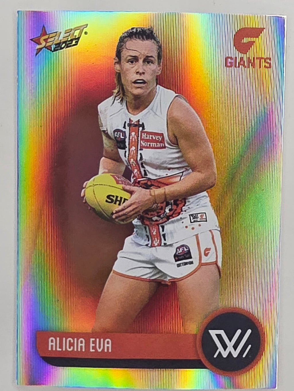 AFL 2023 Footy Stars Parallel Colour Spots #204 Alicia Eva GWS Giants AFLW