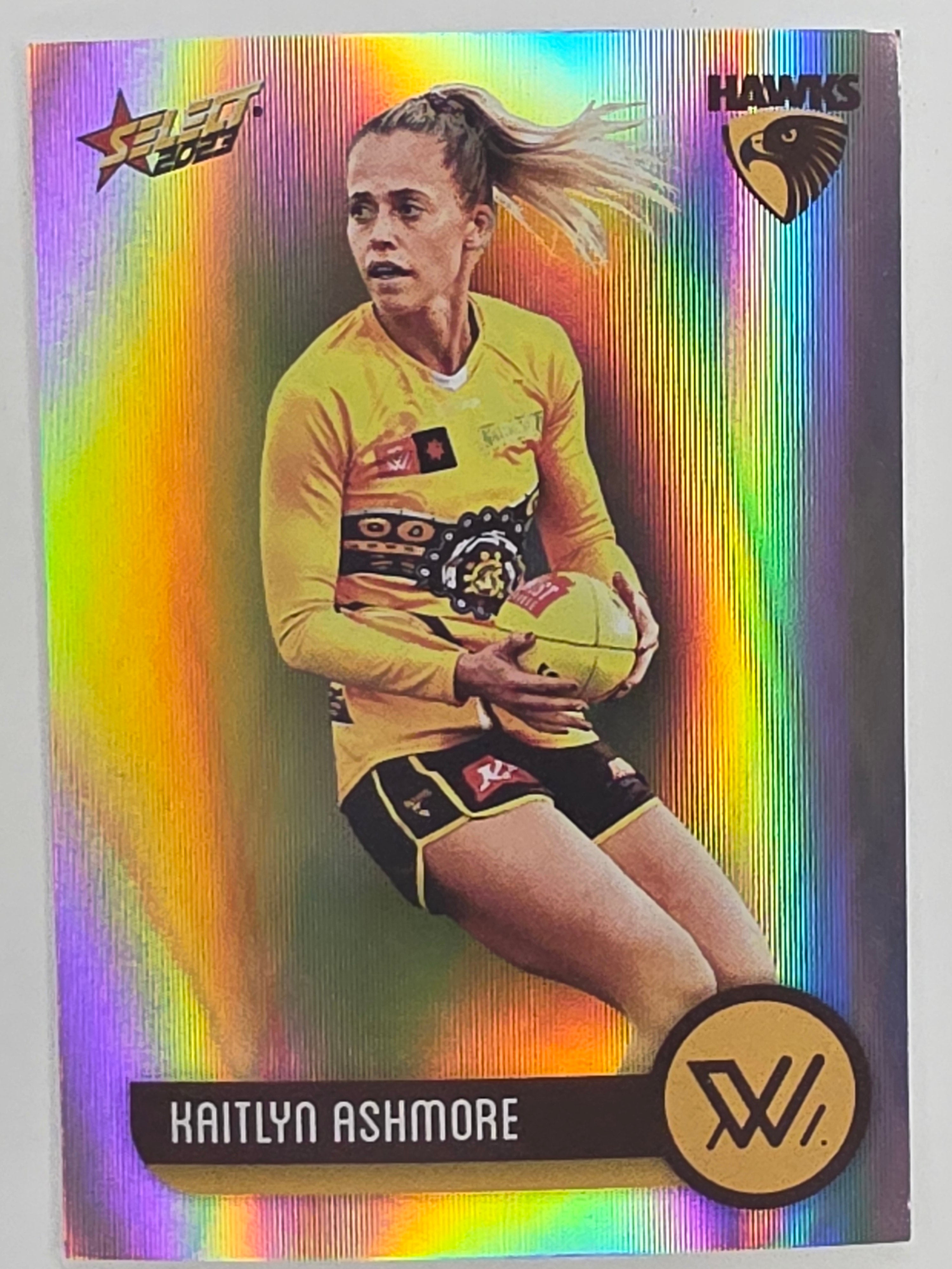 AFL 2023 Footy Stars Parallel Colour Spots #209 Kaitlyn Ashmore Hawthorn Hawks AFLW
