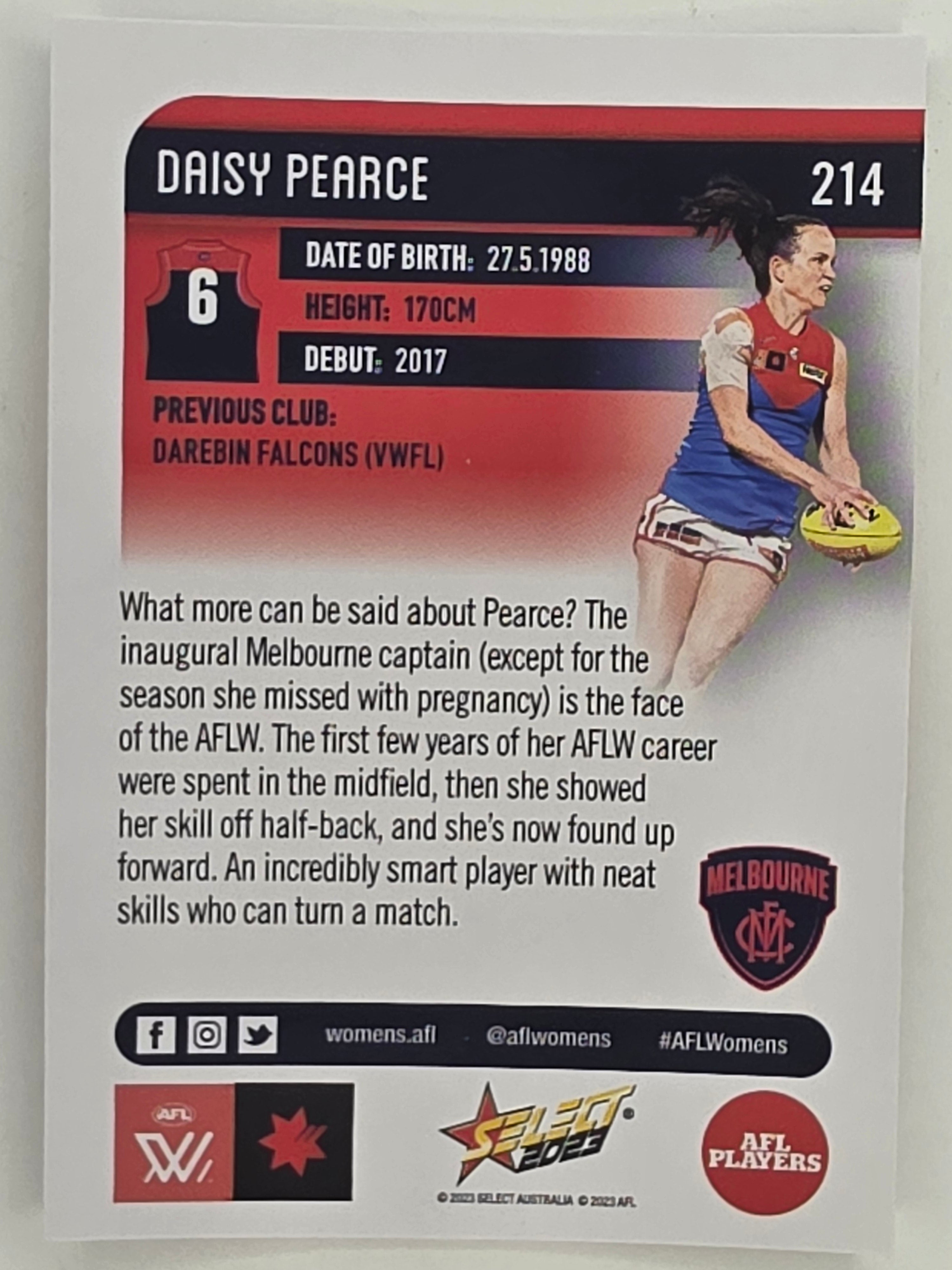 AFL 2023 Footy Stars Parallel Colour Spots #214 Daisy Pearce Melbourne AFLW