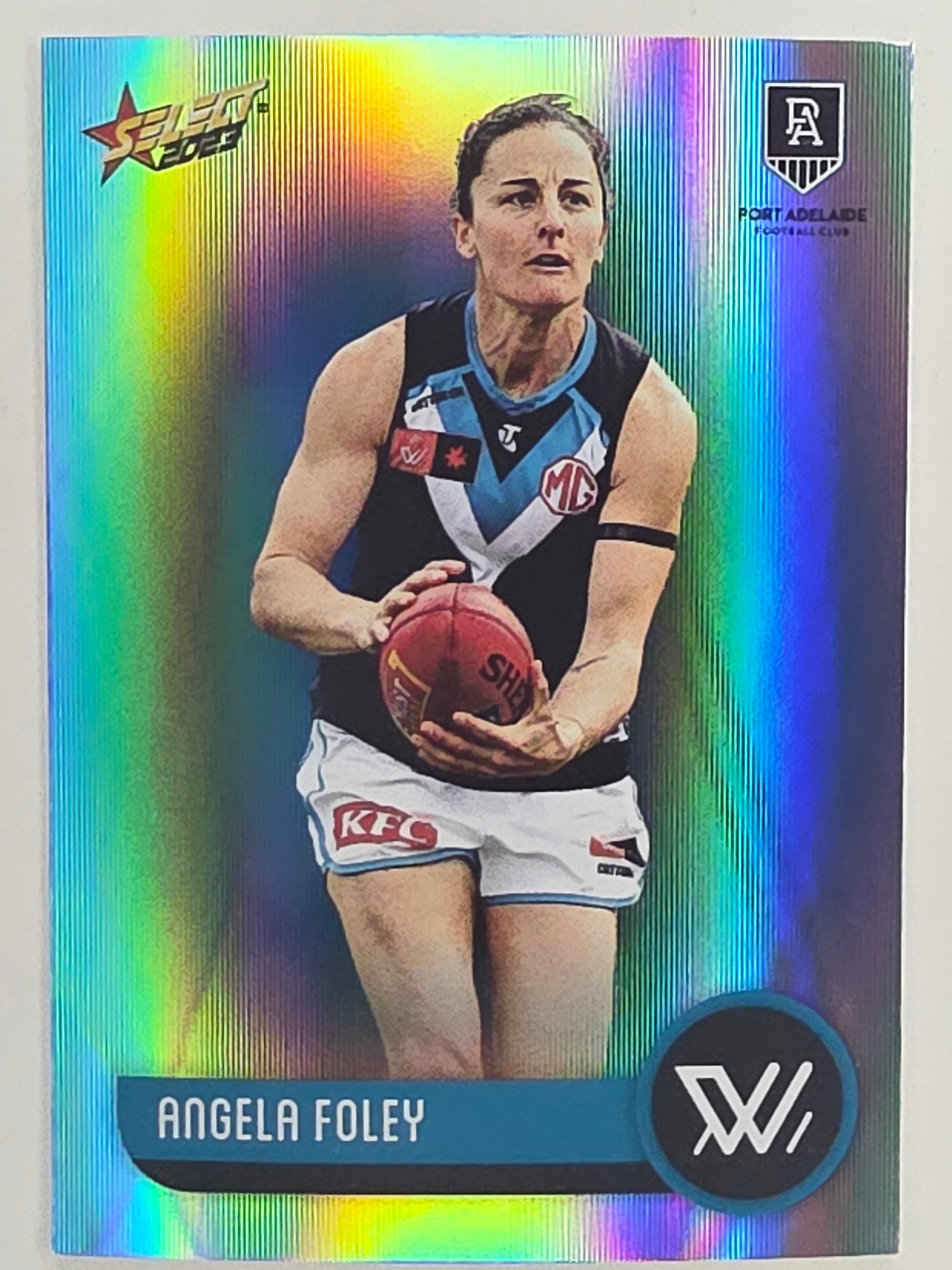 AFL 2023 Footy Stars Parallel Colour Spots #218 Angela Foley Port Adelaide AFLW