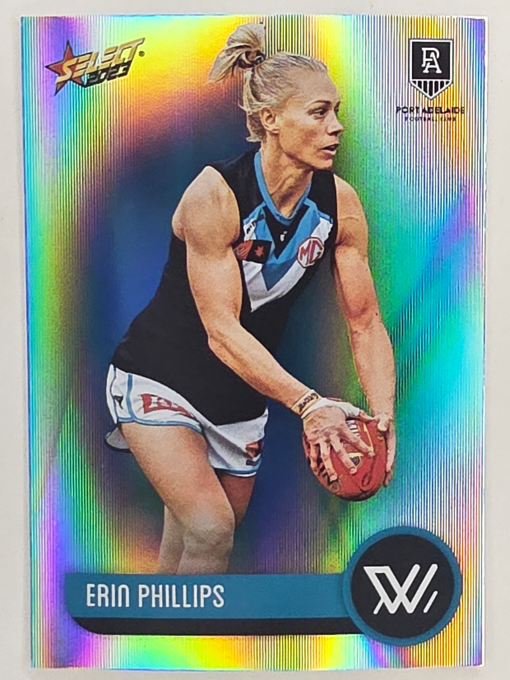 AFL 2023 Footy Stars Parallel Colour Spots #220 Erin Phillips Port Adelaide AFLW