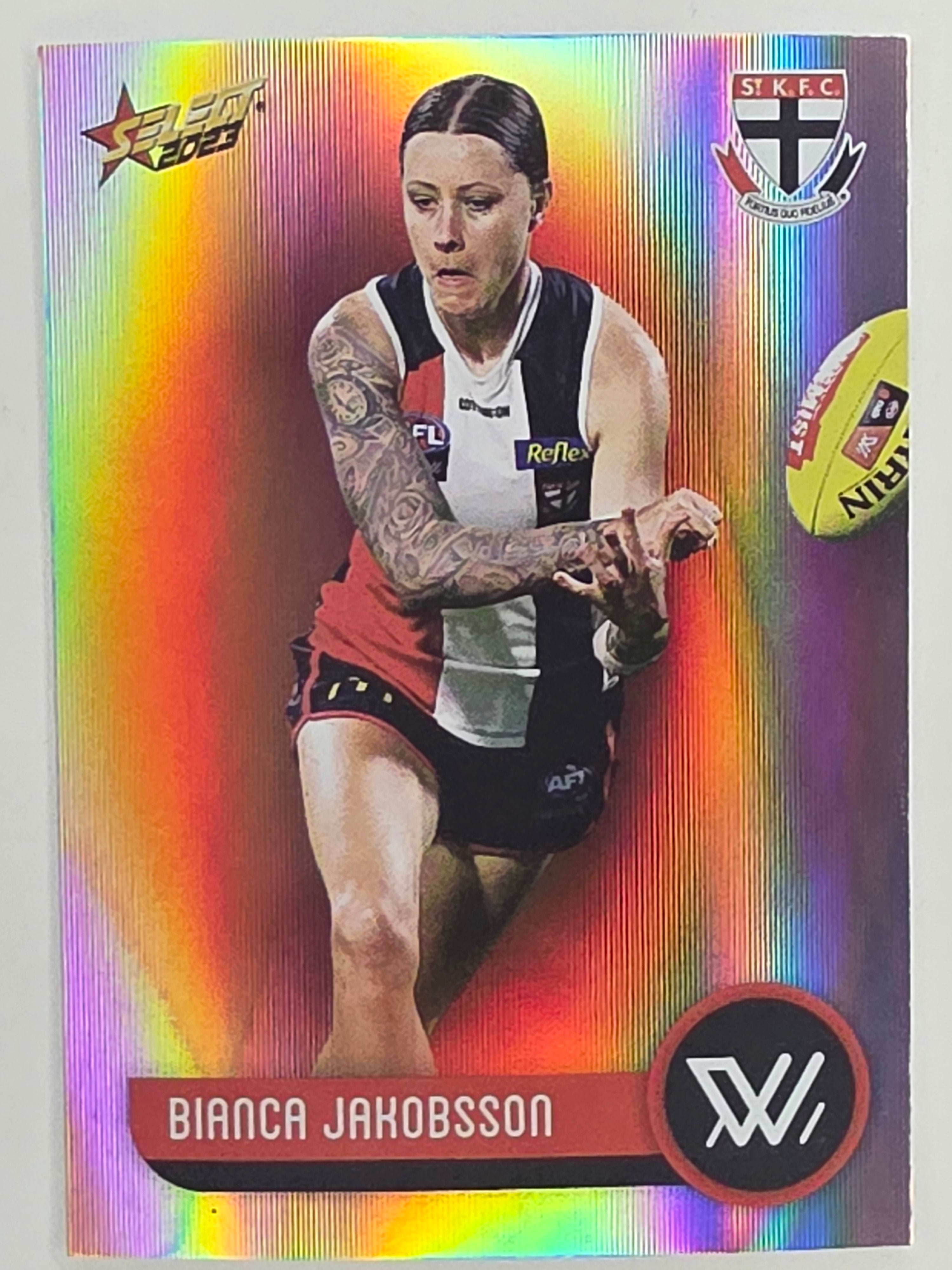 AFL 2023 Footy Stars Parallel Colour Spots #224 Bianca Jakobsson St Kilda AFLW