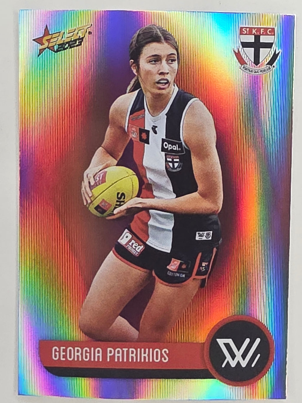 AFL 2023 Footy Stars Parallel Colour Spots #225 Georgia Patrikios St Kilda AFLW