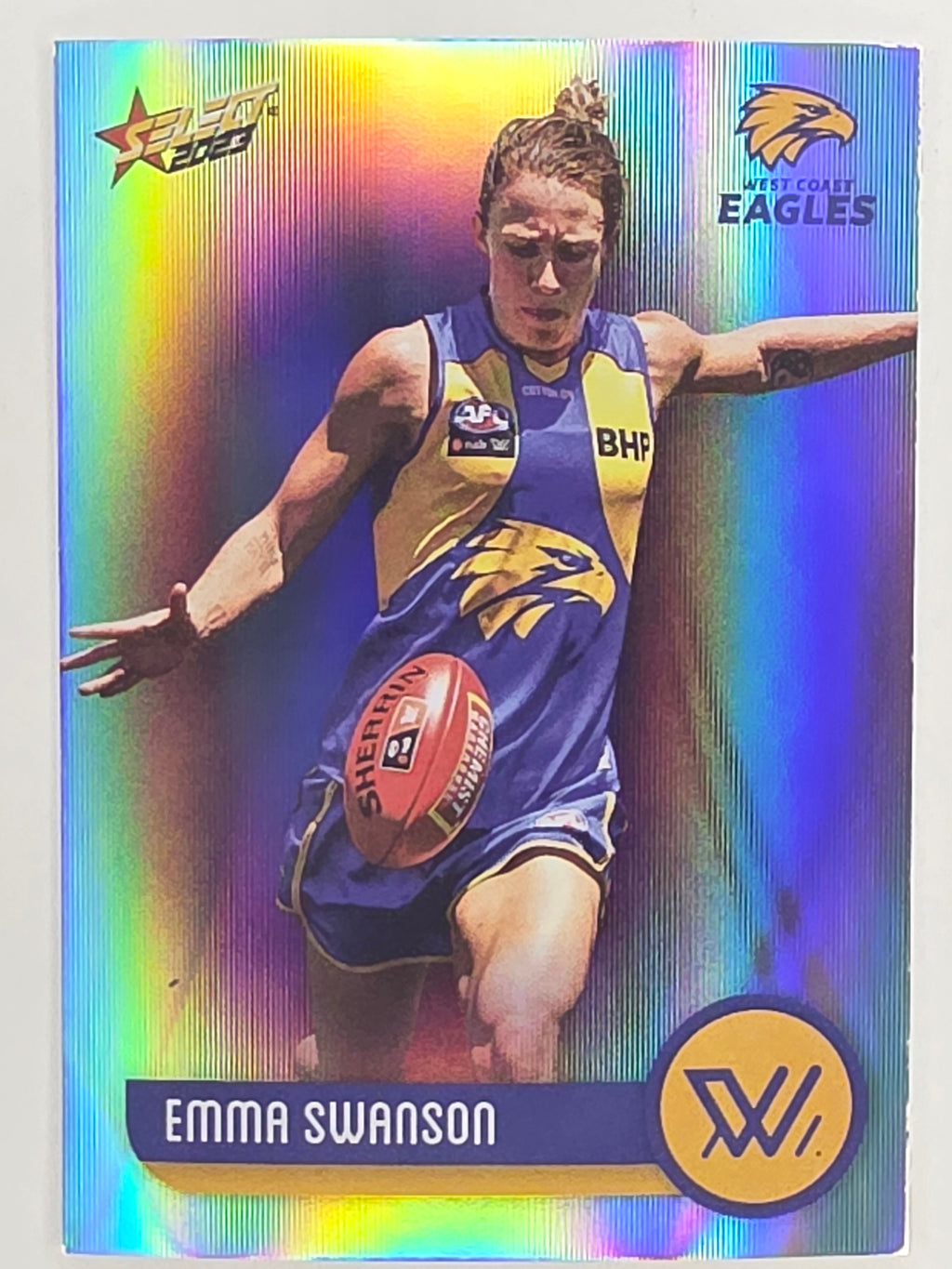 AFL 2023 Footy Stars Parallel Colour Spots #232 Emma Swanson West Coast Eagles AFLW