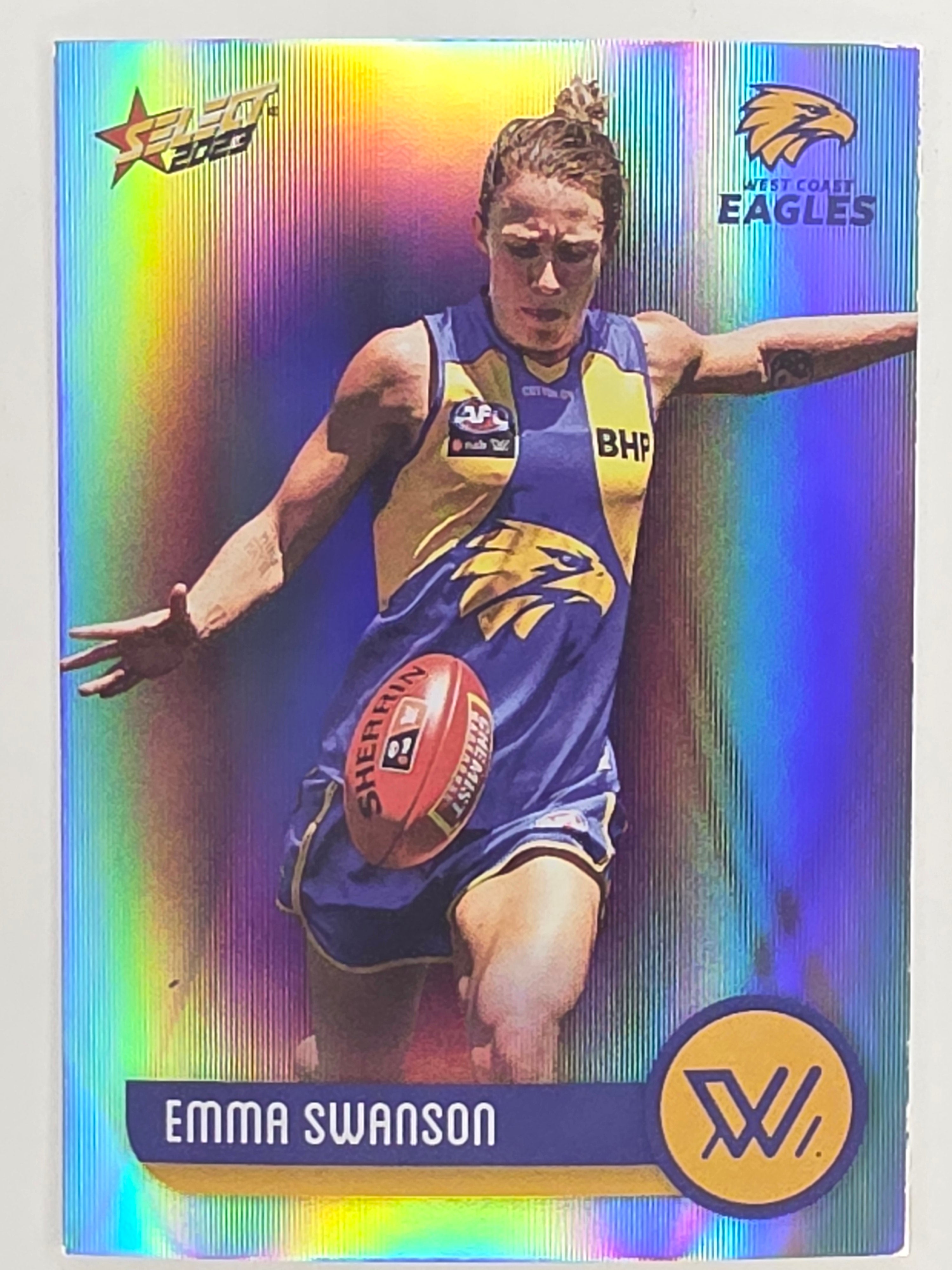 AFL 2023 Footy Stars Parallel Colour Spots #232 Emma Swanson West Coast Eagles AFLW
